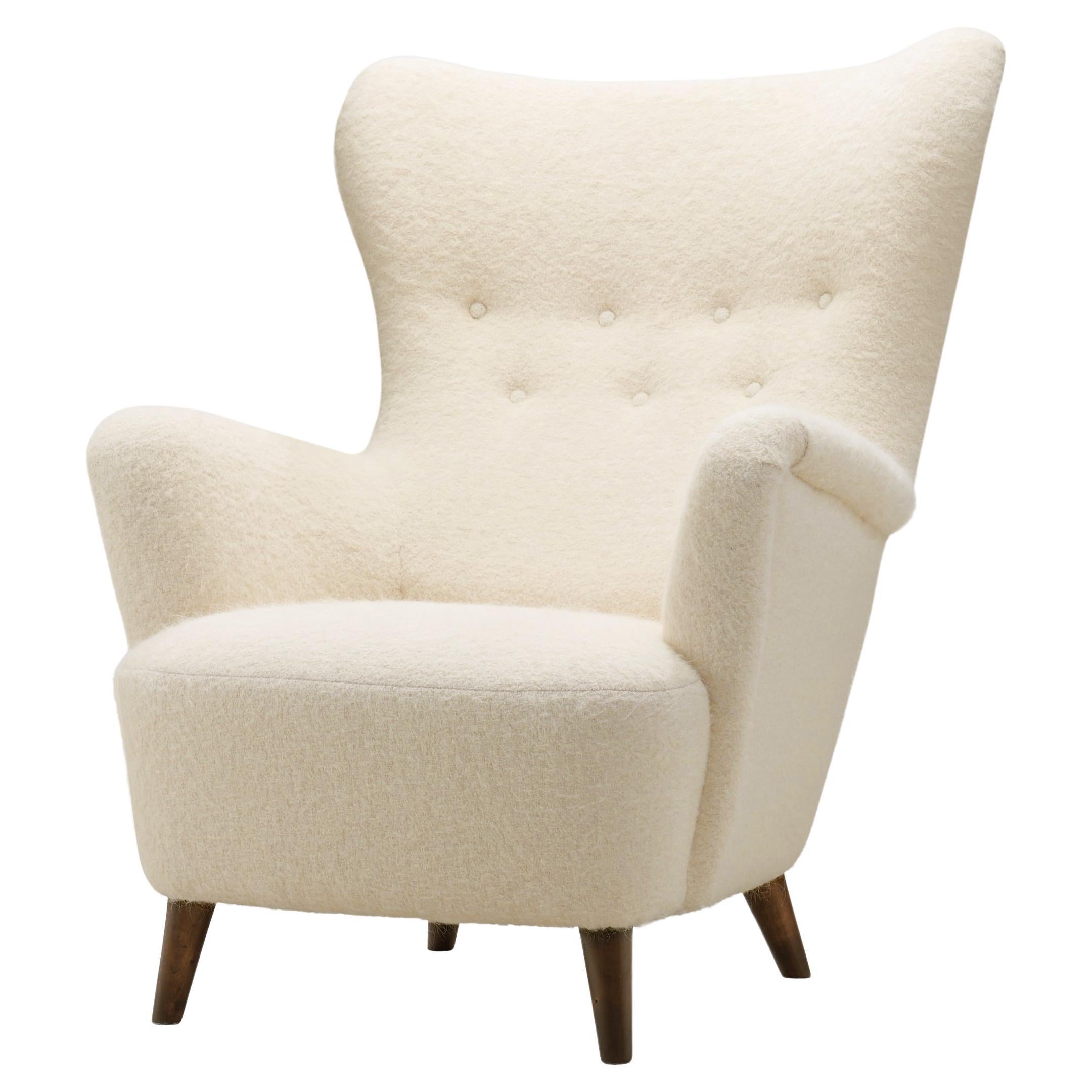 Sillón tapizado de ebanista escandinavo, Escandinavia ca 1950s
