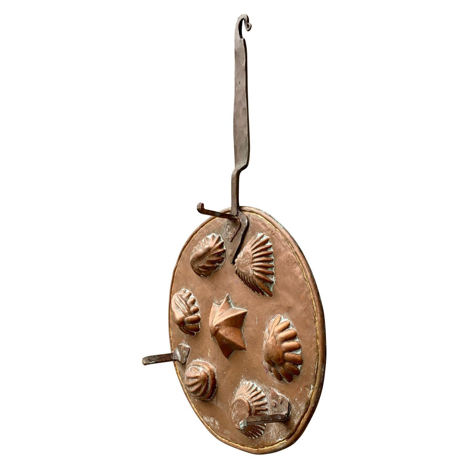 Scandinavian Cake Copper Pan, Early 19th Century