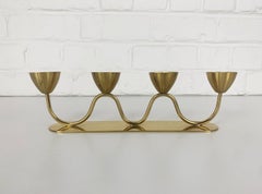 Scandinavian Candelabra in Brass by Gunnar Ander for Ystad Metal, Sweden, 1950s