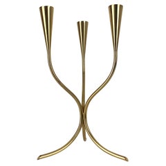 Candelabro escandinavo de latón por Gunnar Ander para Ystad Metal, Suecia, años 50
