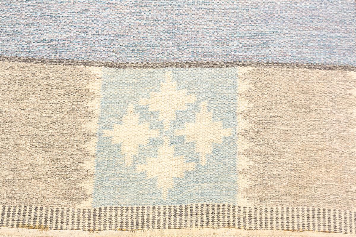 20th Century Scandinavian Carpet Minimalist Design Soft Color Palette For Sale