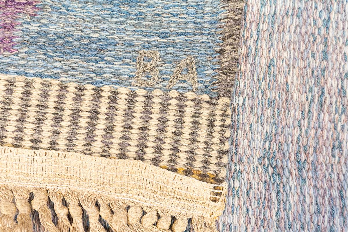 Wool Scandinavian Carpet Minimalist Design Soft Color Palette For Sale
