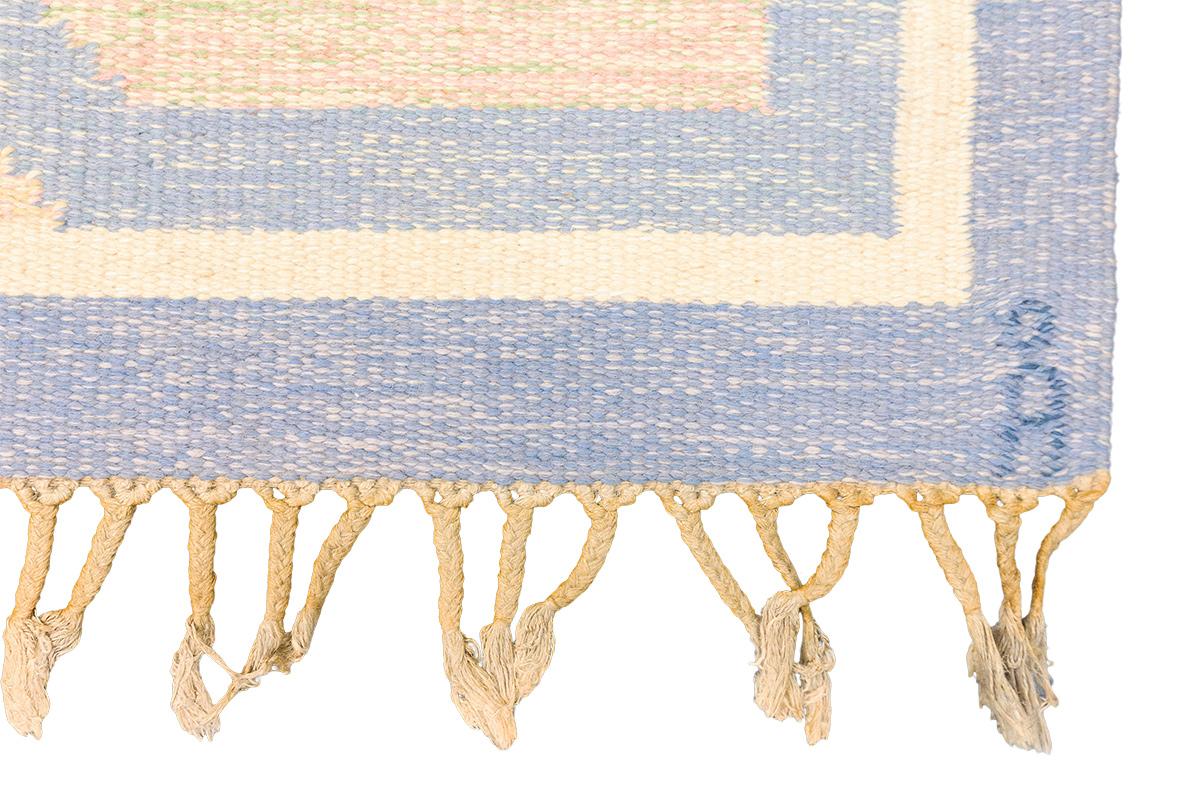 Scandinavian Carpet Rollakan Swedish Minimalist Design Soft Color Palette In Good Condition For Sale In Ferrara, IT