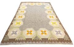 Scandinavian Rug Geometric Design Gray Field