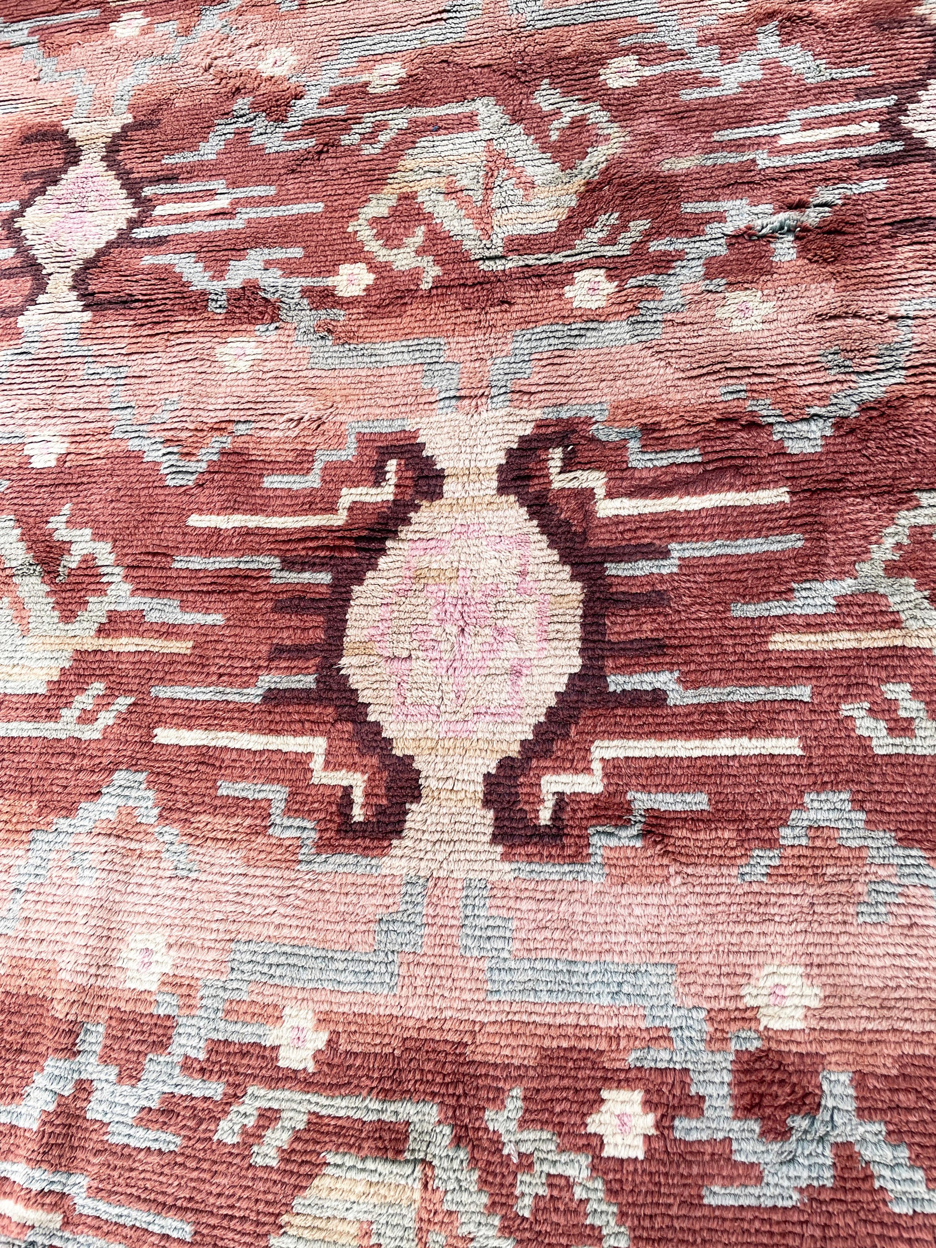 Skandinavischer Teppich, Vintage 7'5