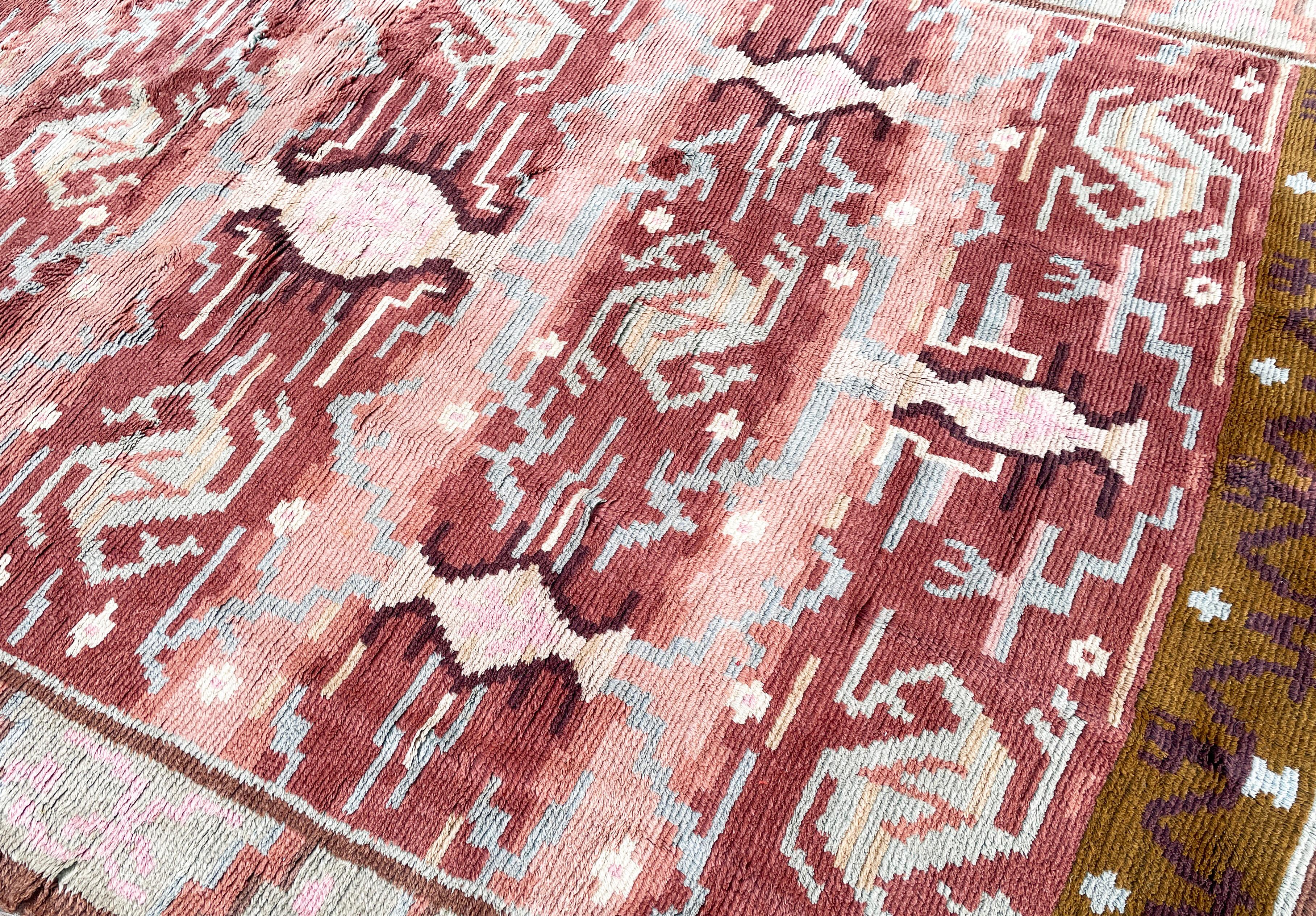 Skandinavischer Teppich, Vintage 7'5