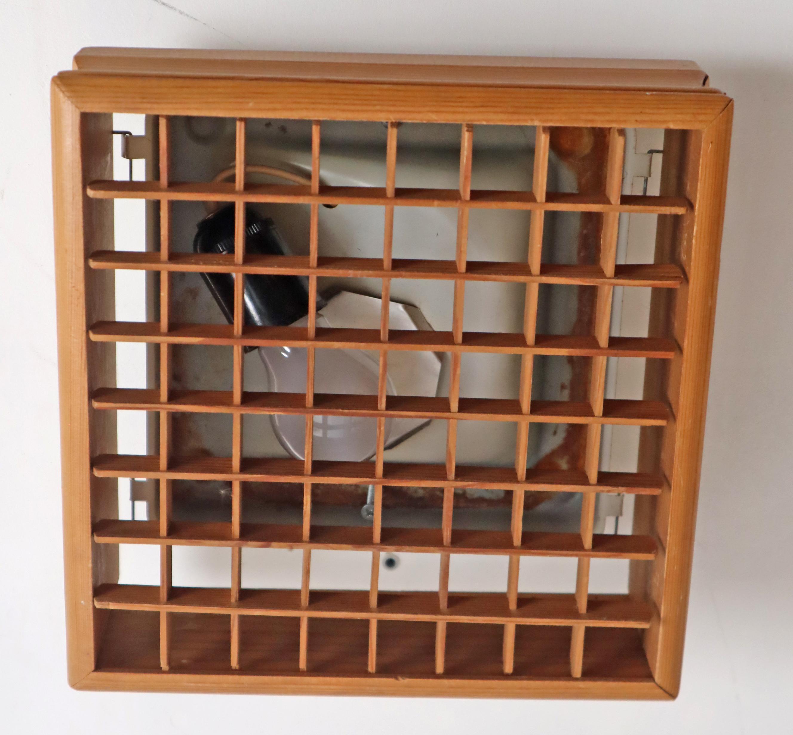 Scandinavian Ceiling Lamp made of Pinewood, Sweden 1960s For Sale 2