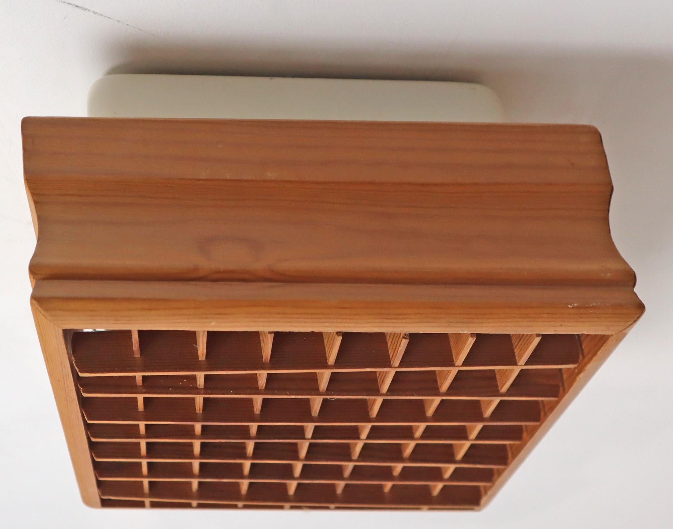Scandinavian Ceiling Lamp made of Pinewood, Sweden 1960s For Sale 3