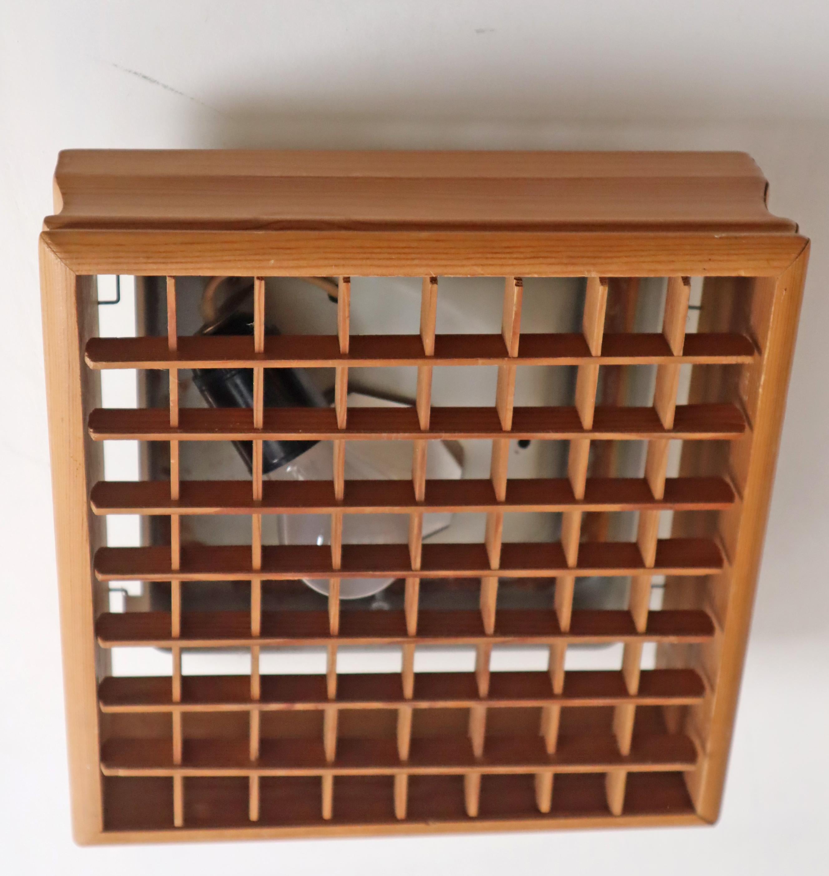 Scandinavian Ceiling Lamp made of Pinewood, Sweden 1960s For Sale 4