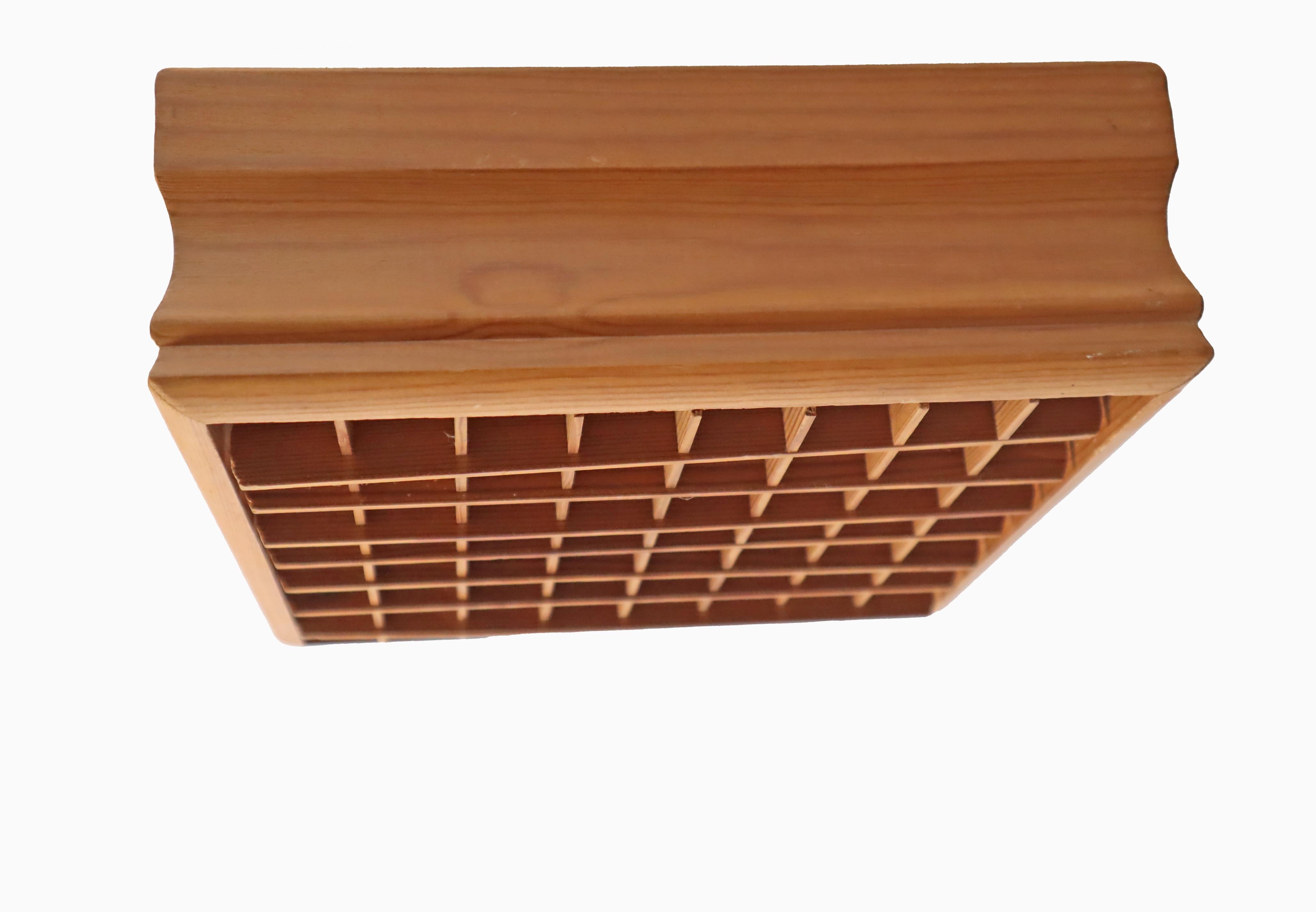Scandinavian Ceiling Lamp made of Pinewood, Sweden 1960s For Sale 8