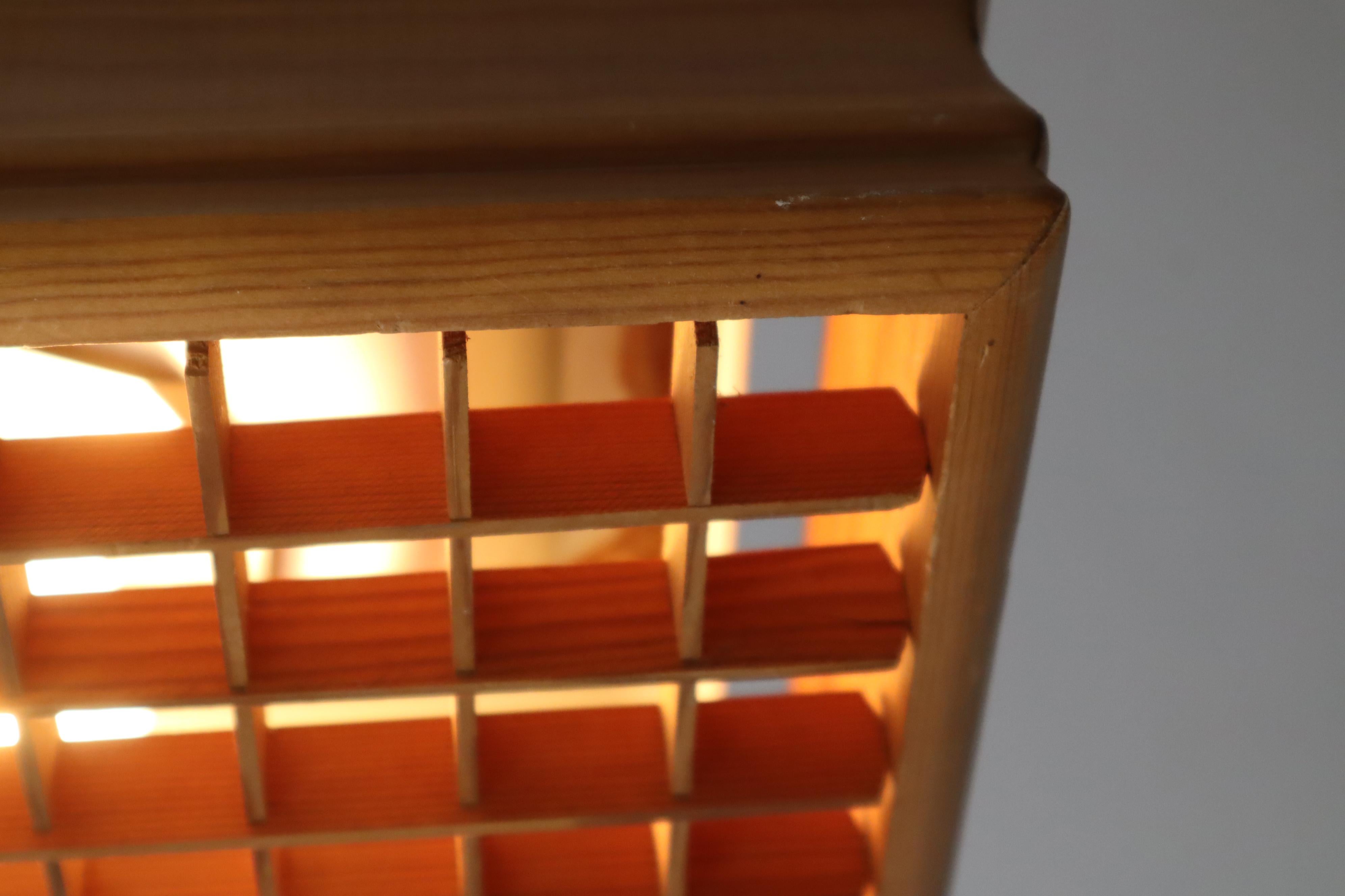 Scandinavian Modern Scandinavian Ceiling Lamp made of Pinewood, Sweden 1960s For Sale