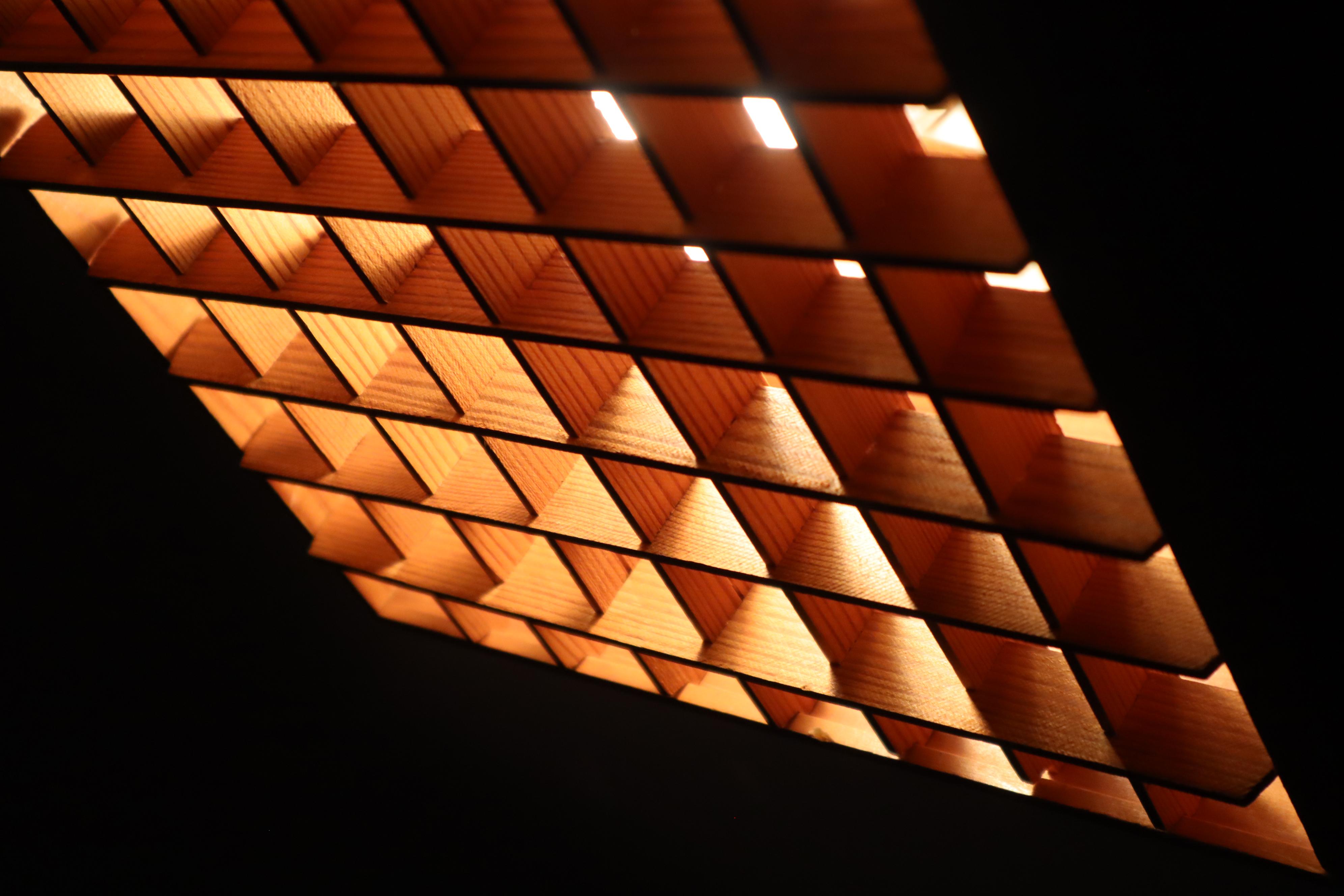Hand-Carved Scandinavian Ceiling Lamp made of Pinewood, Sweden 1960s For Sale