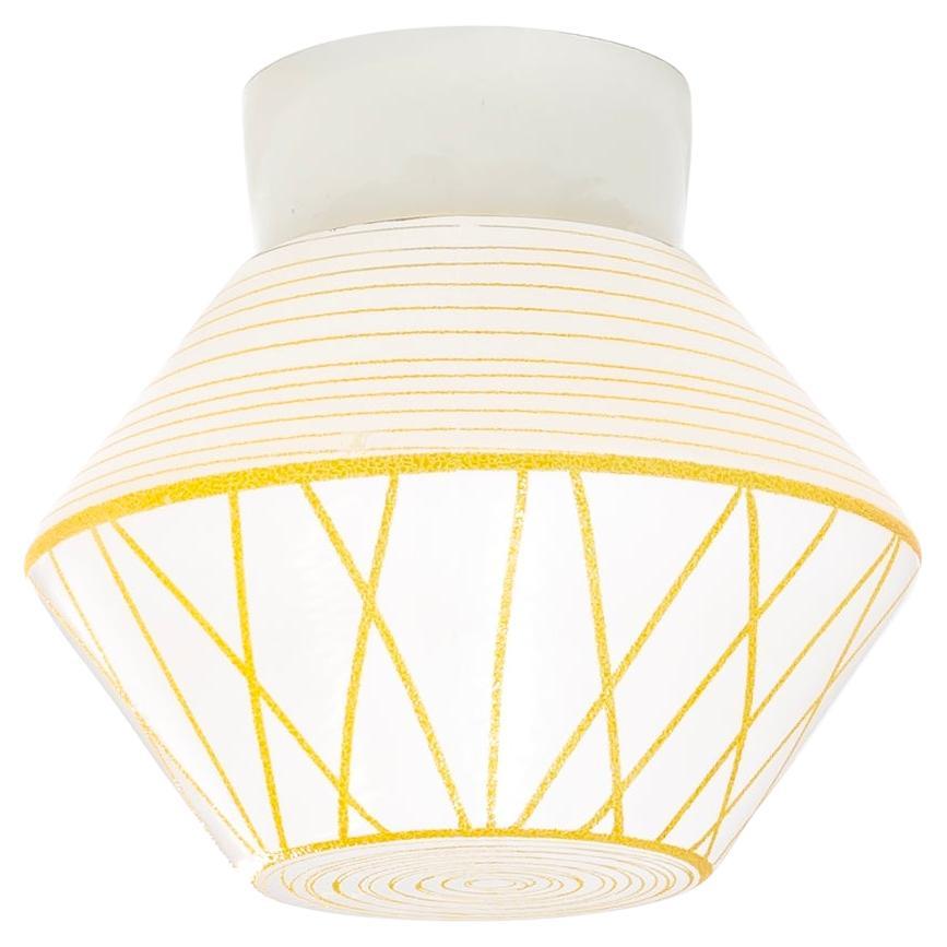 Scandinavian Mid-Century Flush Mount Ceiling Light, 1950s