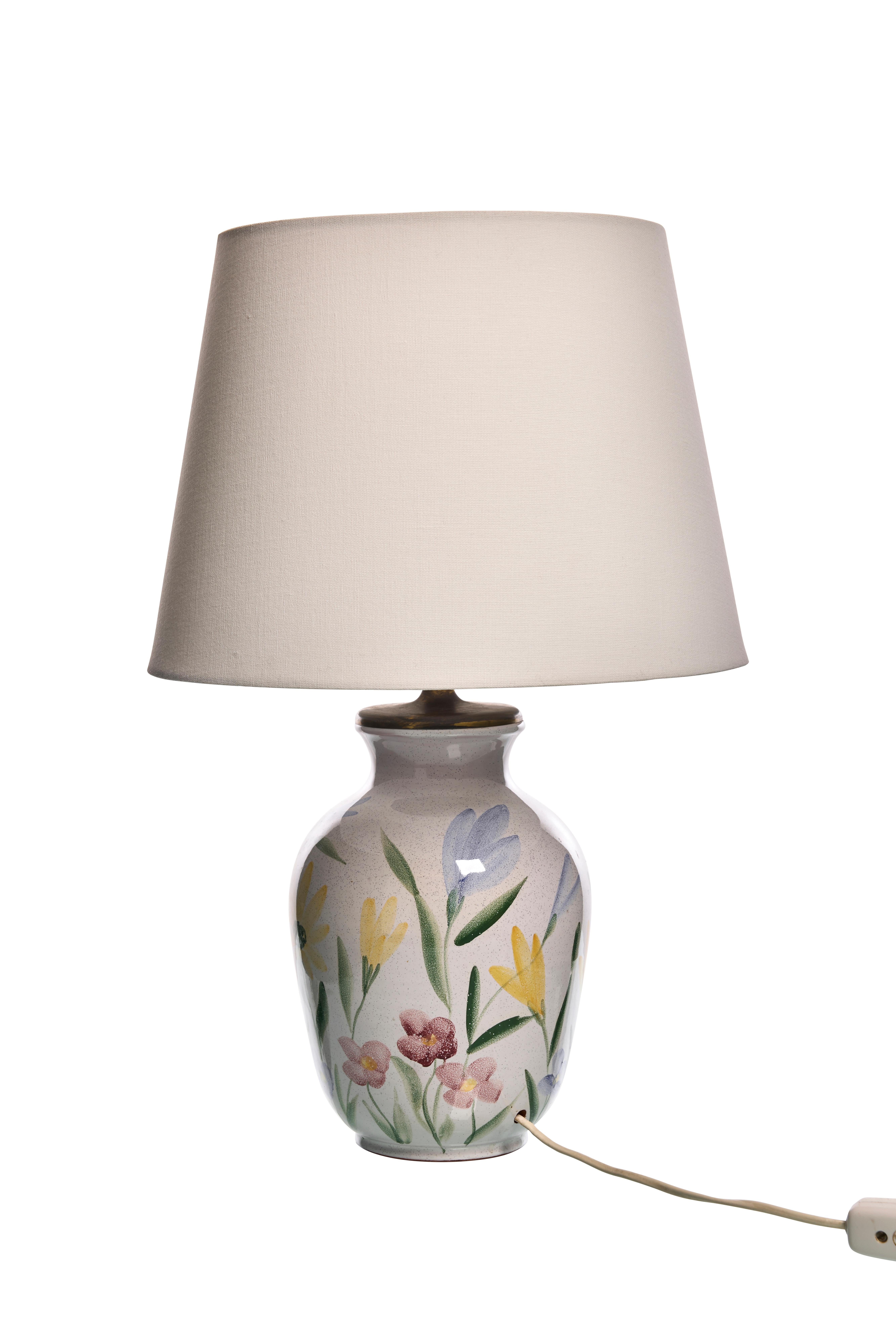 Mid-Century Modern Scandinavian ceramic lamp by Ulla Ahlgren for Alingsås Keramik For Sale