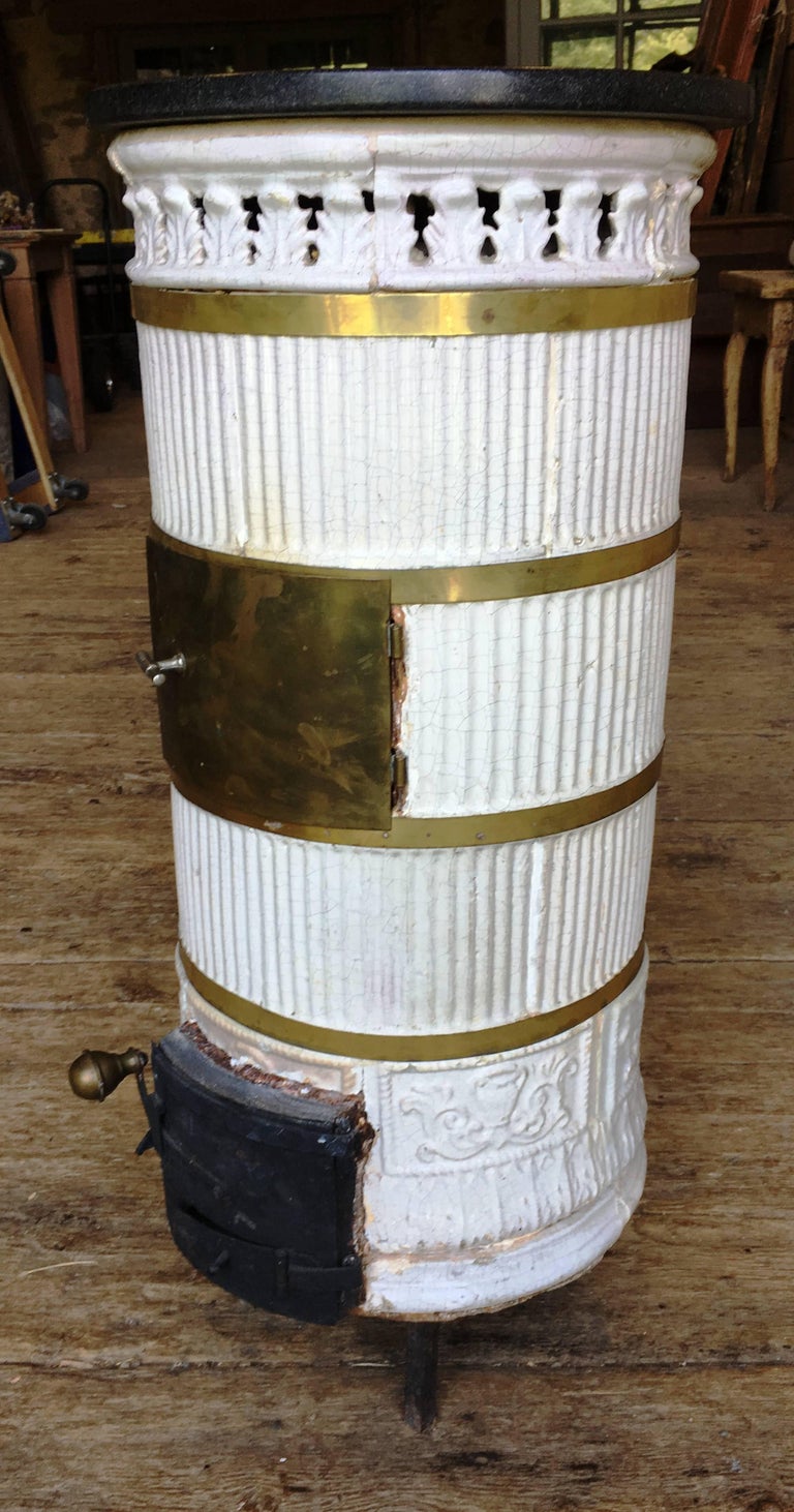 Scandinavian Ceramic Parlor Stove at 1stdibs