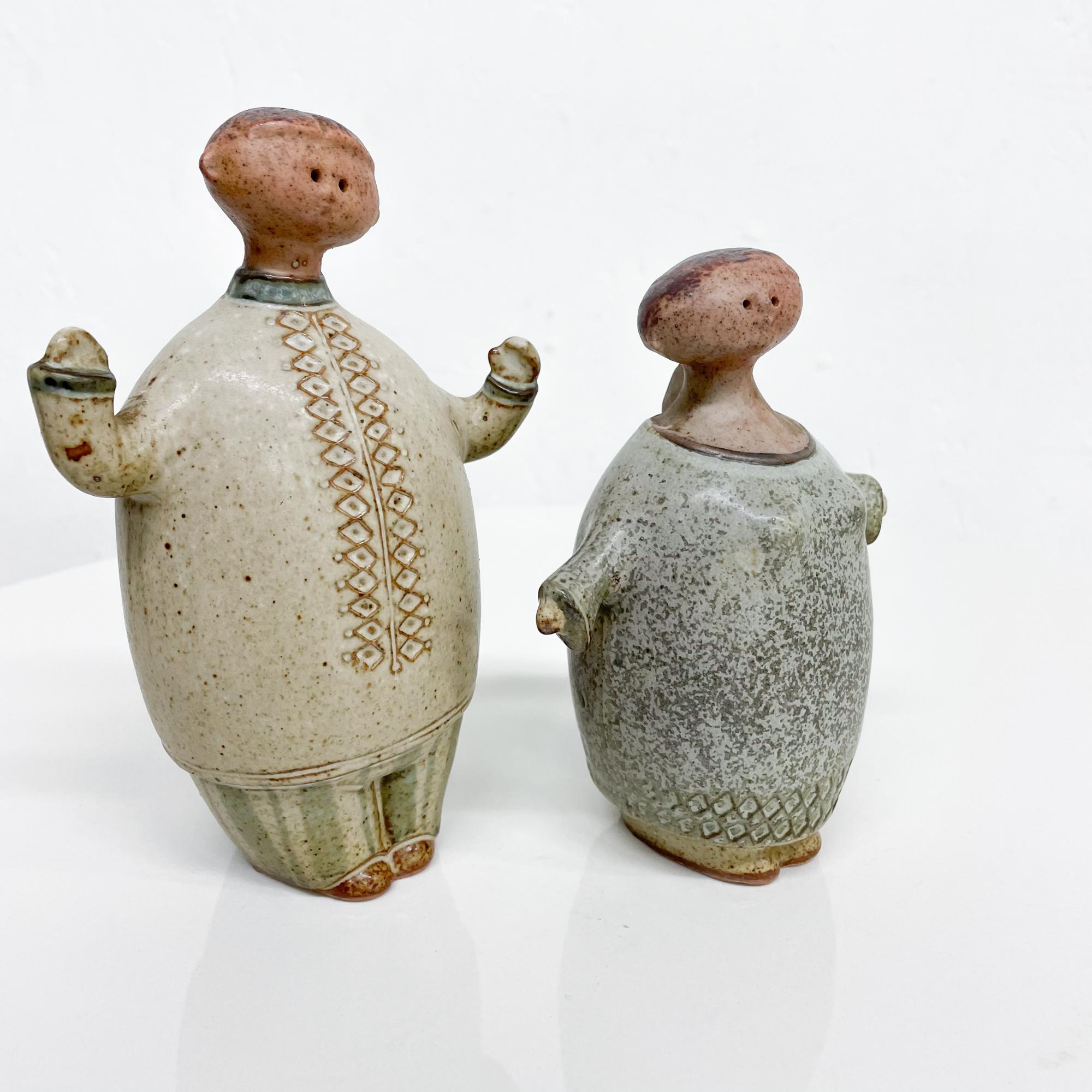 Scandinavian Style Ceramic Pottery His Her Figures after Lisa Larson 1960s 6