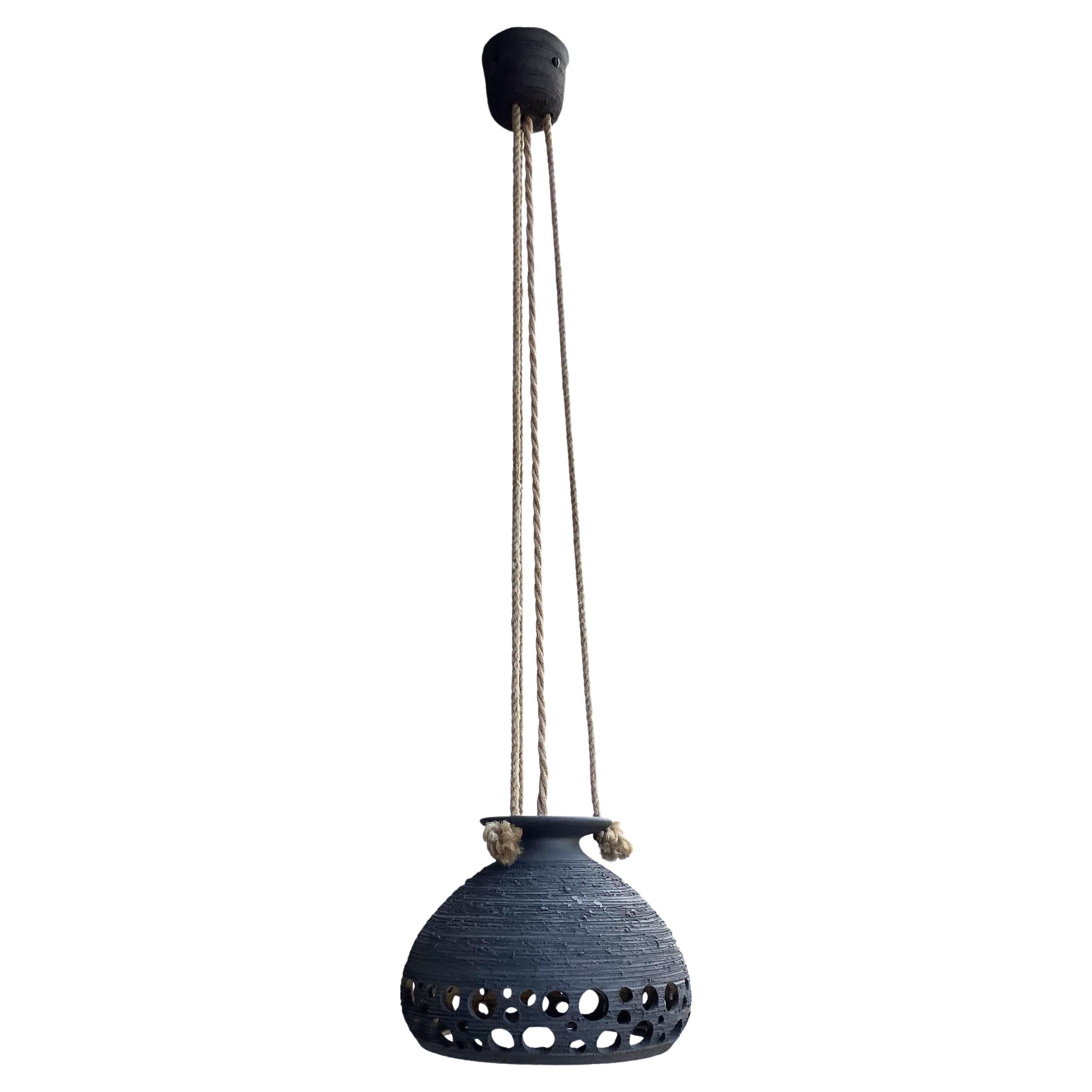 Scandinavian Ceramic Rope Pendant Light