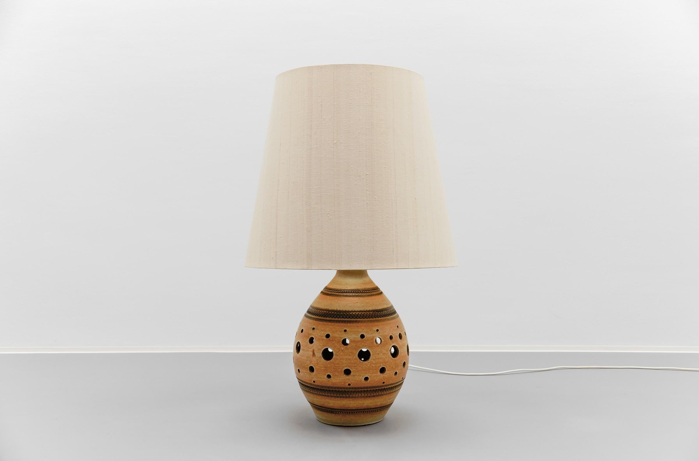 Scandinavian Modern Scandinavian Ceramic Table Lamp, 1960s For Sale