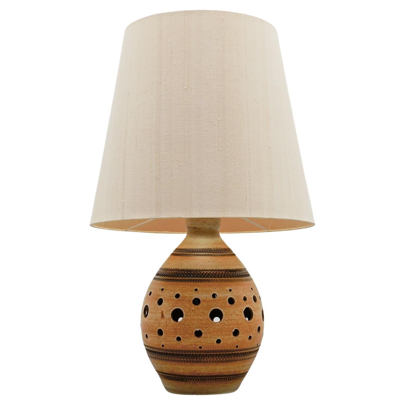 Lampada da tavolo scandinava in ceramica, anni '60