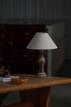 Scandinavian Ceramic Table Lamp, Tue Poulsen, Mid-Century Modern, Denmark, 1970s