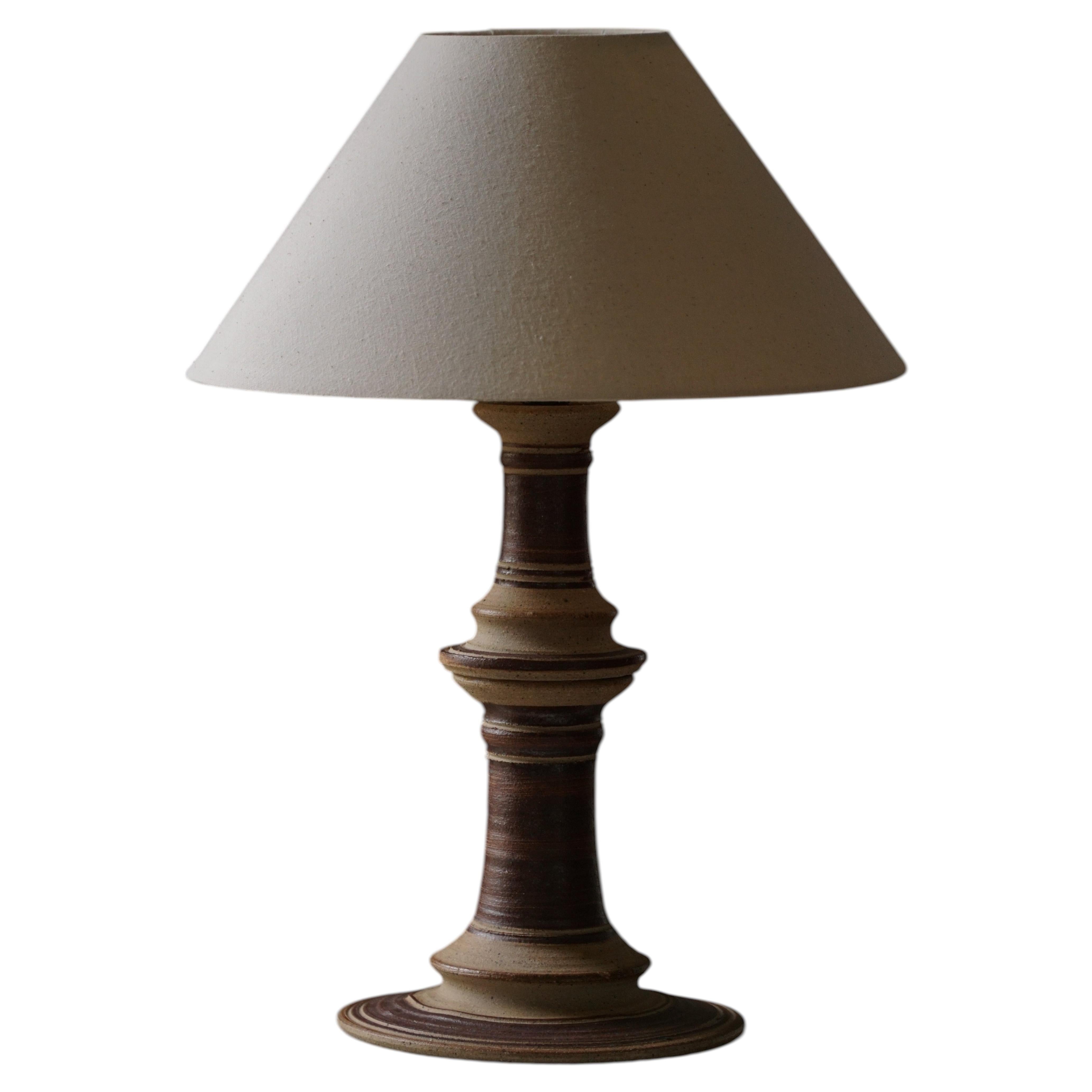 Scandinavian Ceramic Table Lamp, Tue Poulsen, Mid-Century Modern, Denmark, 1970s