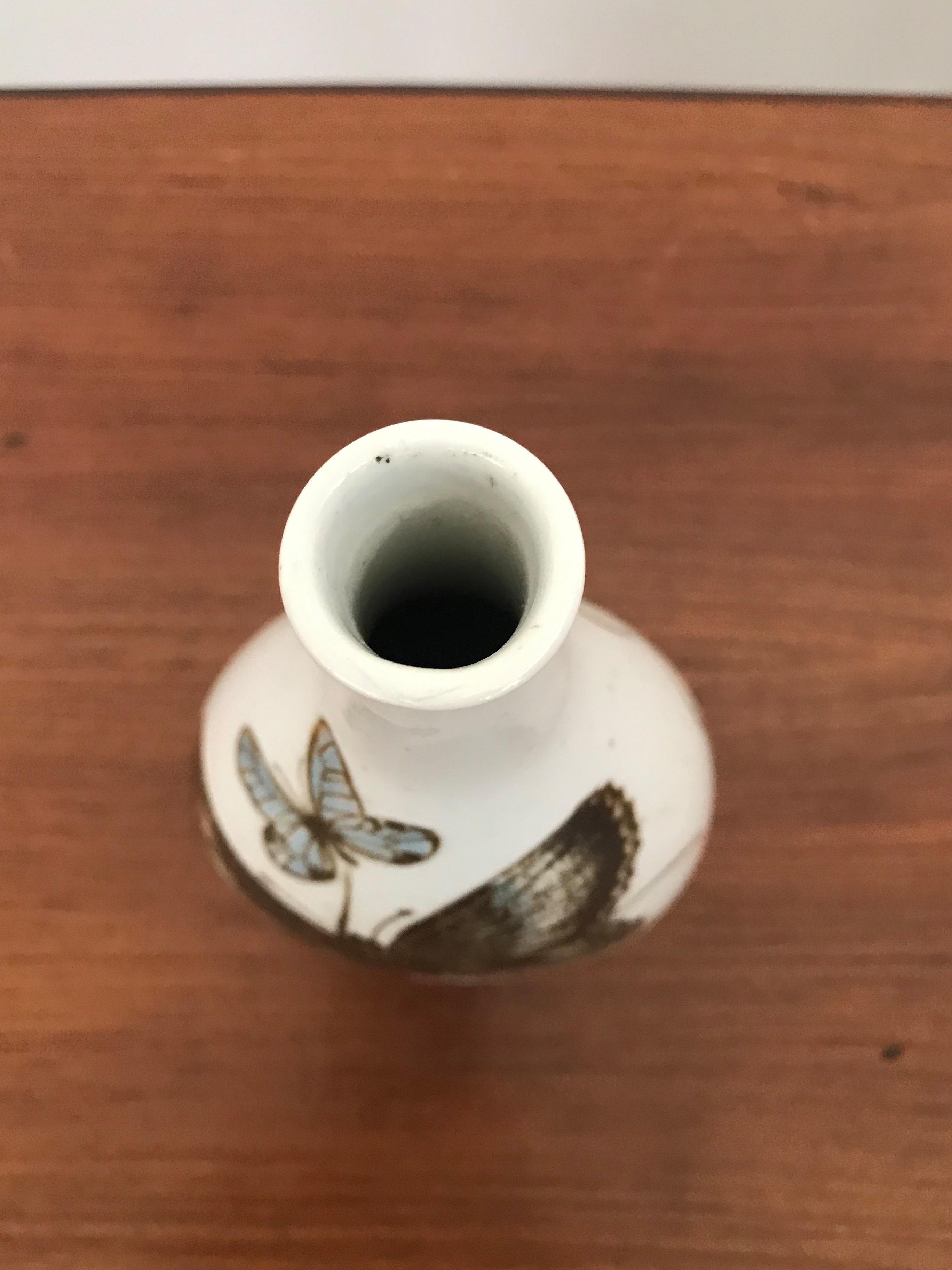 Dipinto Vaso scandinavo in ceramica di Nils Thorsson per Royal Copenaghen, Danimarca 1960 in vendita