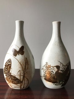 Vasi in ceramica scandinava di Nils Thorsson per Royal Copenaghen, anni '60