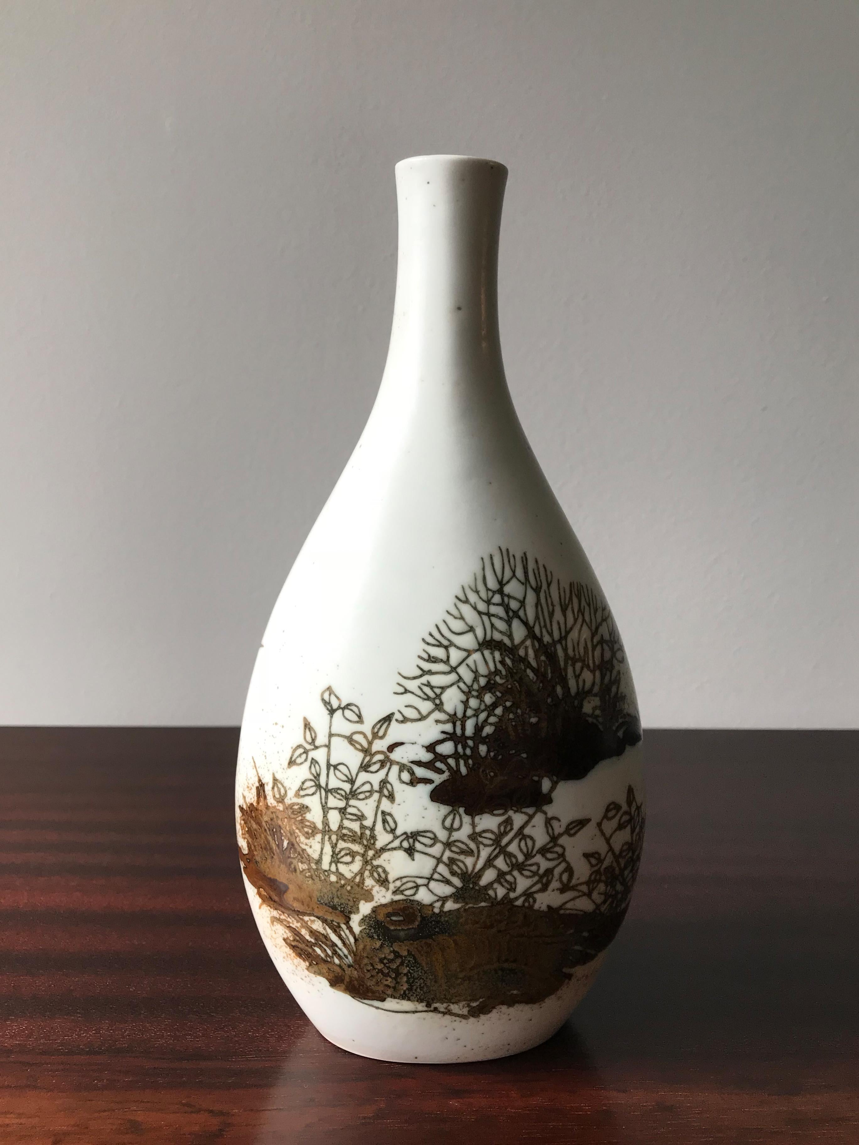 Scandinavian Ceramic Vases by Nils Thorsson for Royal Copenaghen, 1960s In Good Condition In Reggio Emilia, IT