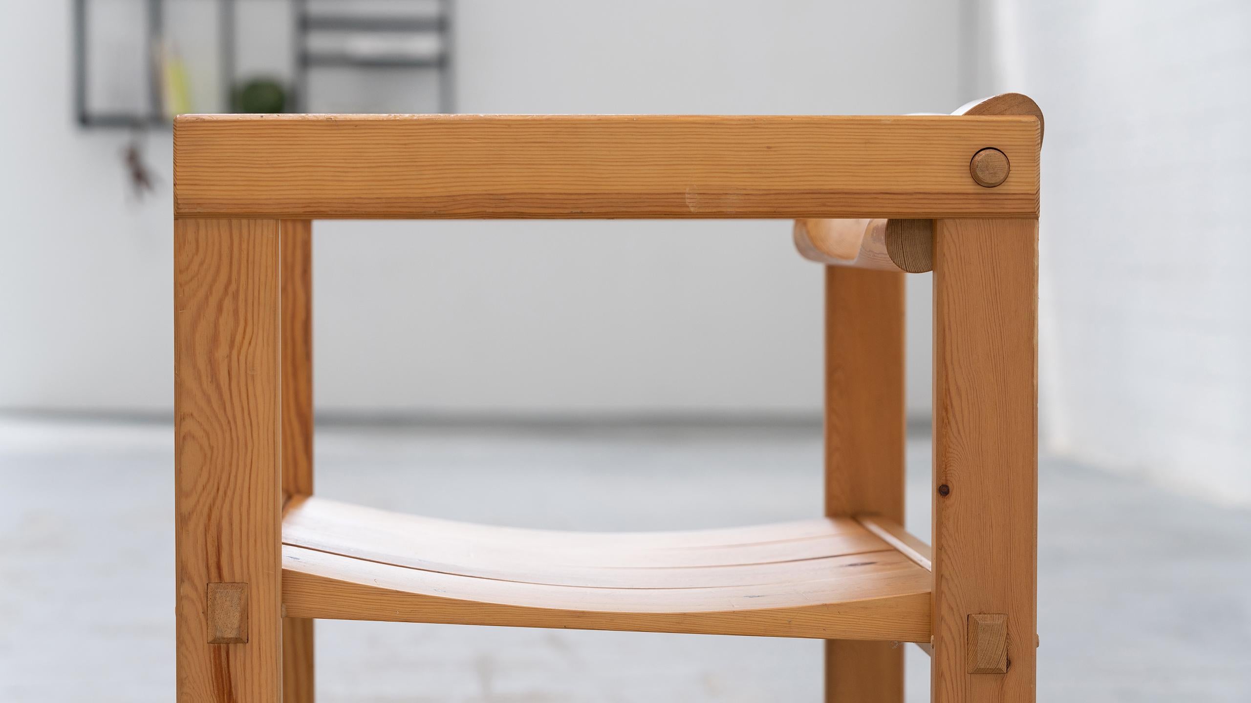 Skandinavischer Stuhl aus Kiefernholz von Edvin Helseth im Jahr 1964 für Trybo Furniture, Norwegen im Zustand „Gut“ im Angebot in Munster, NRW