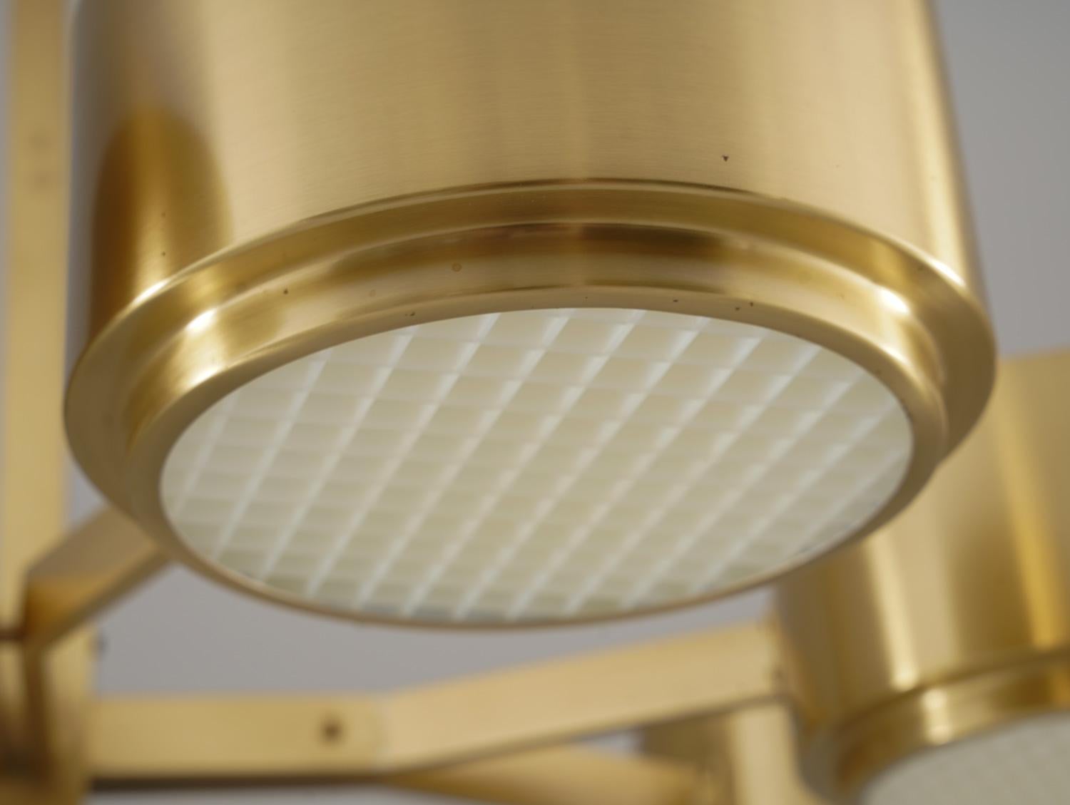 Brass Scandinavian Chandelier by Hans-Agne Jakobsson Model T 493/8 For Sale