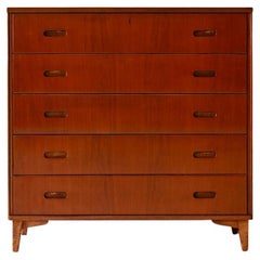 Scandinavian chest of drawers with lock