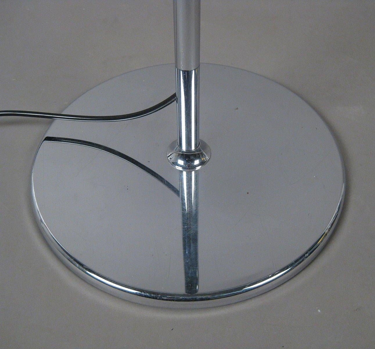 Danish Mid Century Scandinavian Chrome Floor Lamp, 1970s