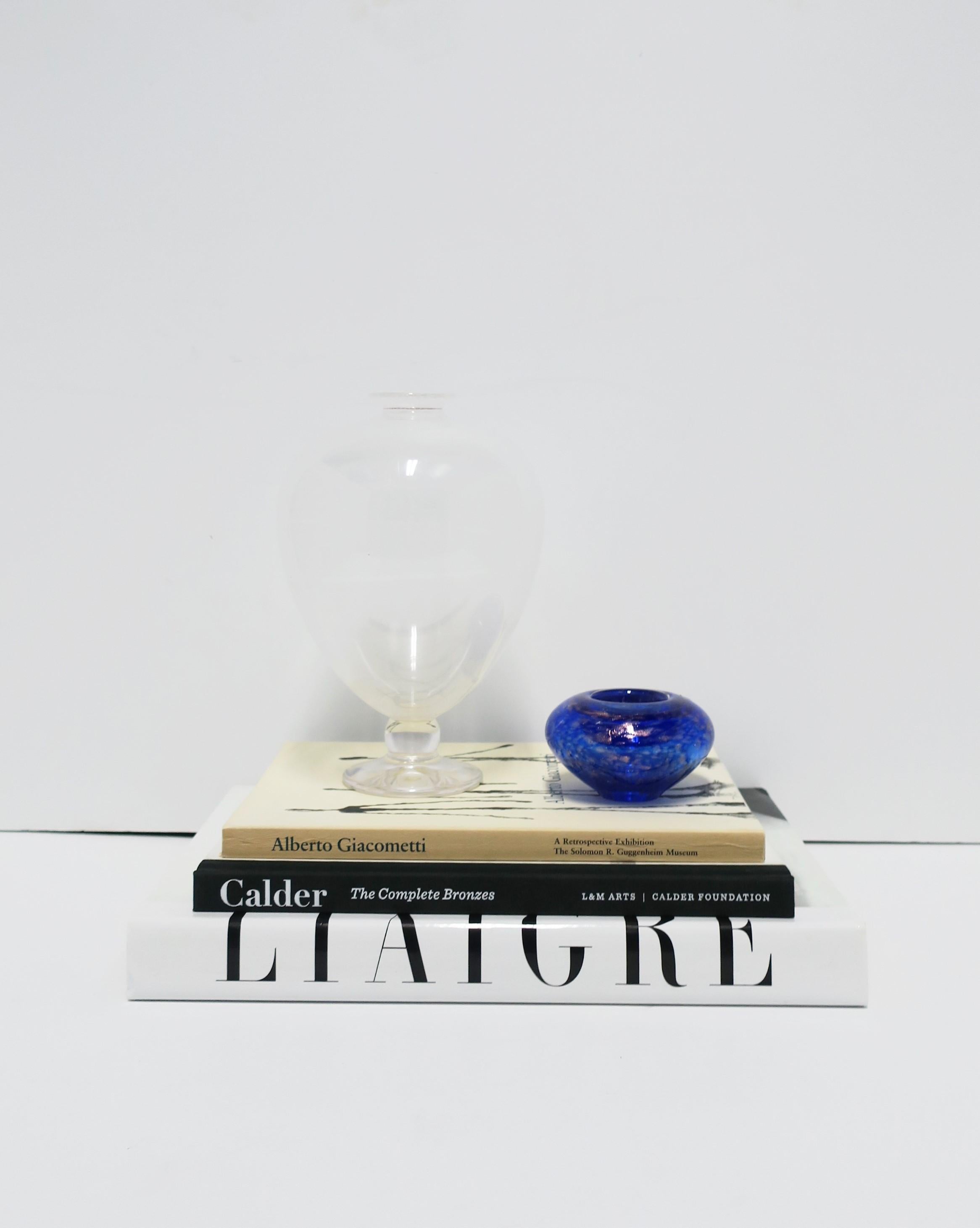 20th Century Scandinavian Cobalt Blue Art Glass Votive Candle Holder
