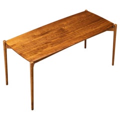 Mesa baja escandinava de caoba y afrormosia