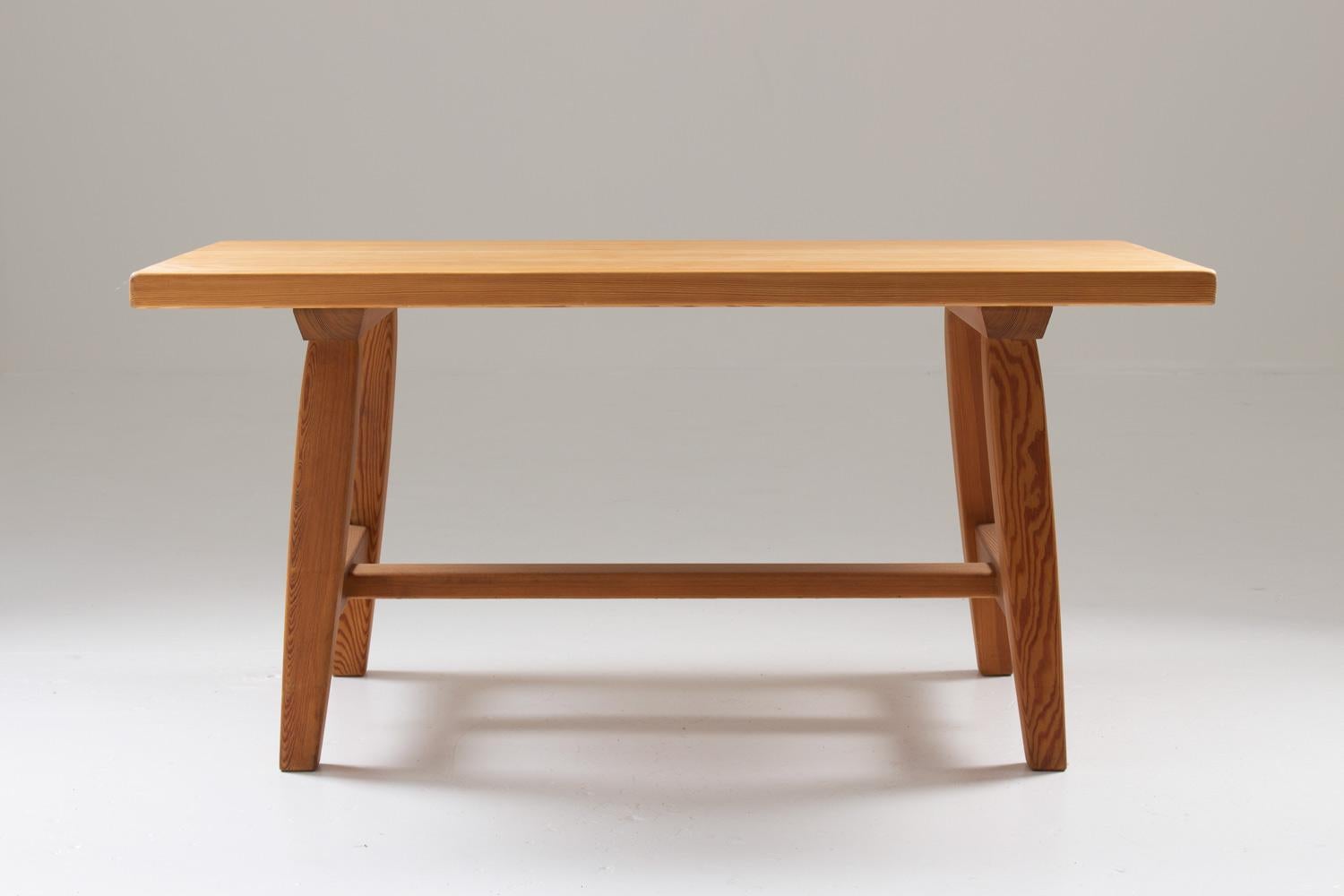 Mid-Century Modern Scandinavian Coffee Table in Pine by Krogenæs