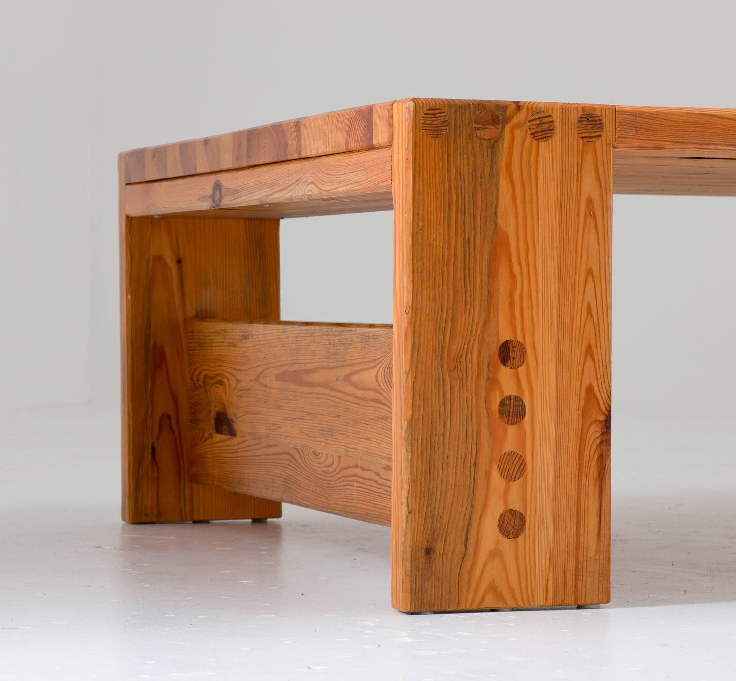 Mid-Century Modern Scandinavian Coffee Table in Pine by Sven Larsson