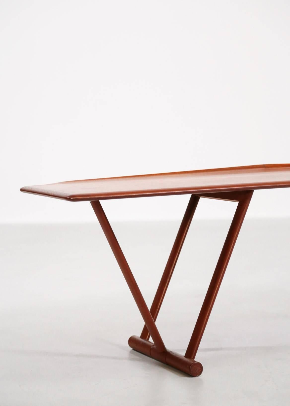 Scandinavian Coffee Table MK Craftsmanship, Teak, 1960s For Sale 5
