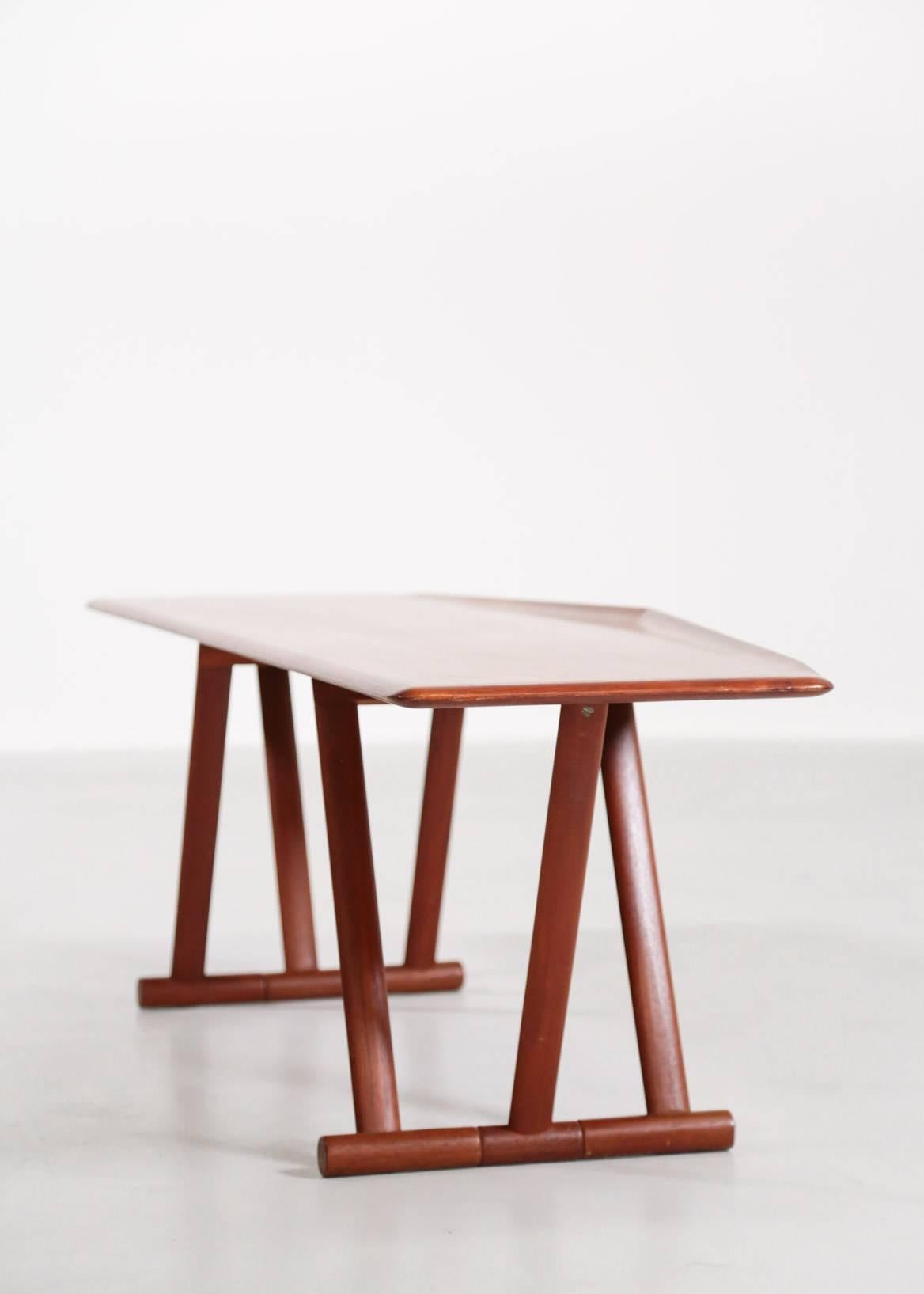 Scandinavian Coffee Table MK Craftsmanship, Teak, 1960s For Sale 8