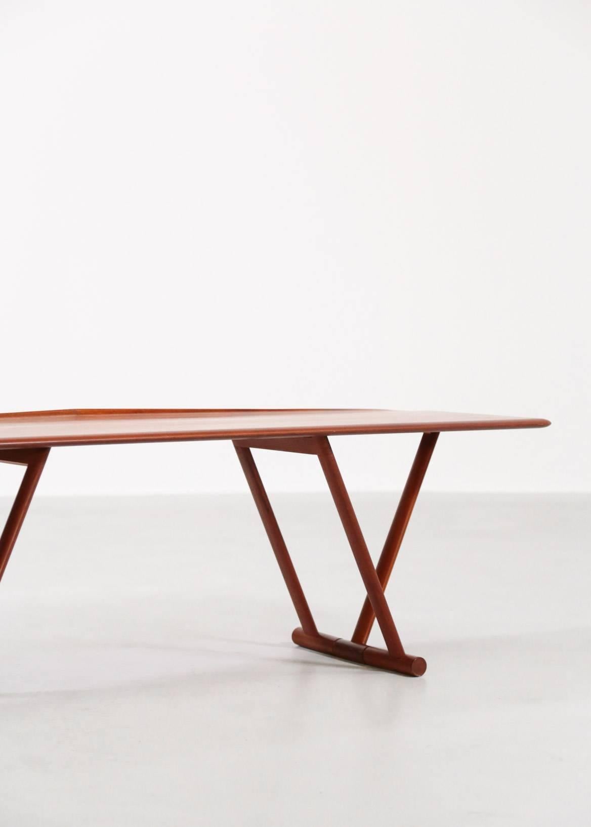 20th Century Scandinavian Coffee Table MK Craftsmanship, Teak, 1960s For Sale