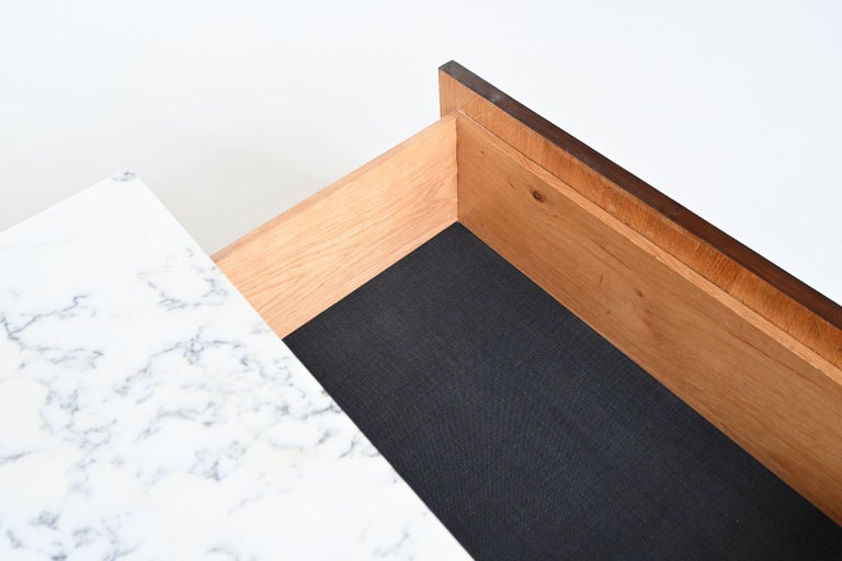 Picture of Scandinavian Coffee Table Rosewood and Marble Denmark 1960 at 1stDibs