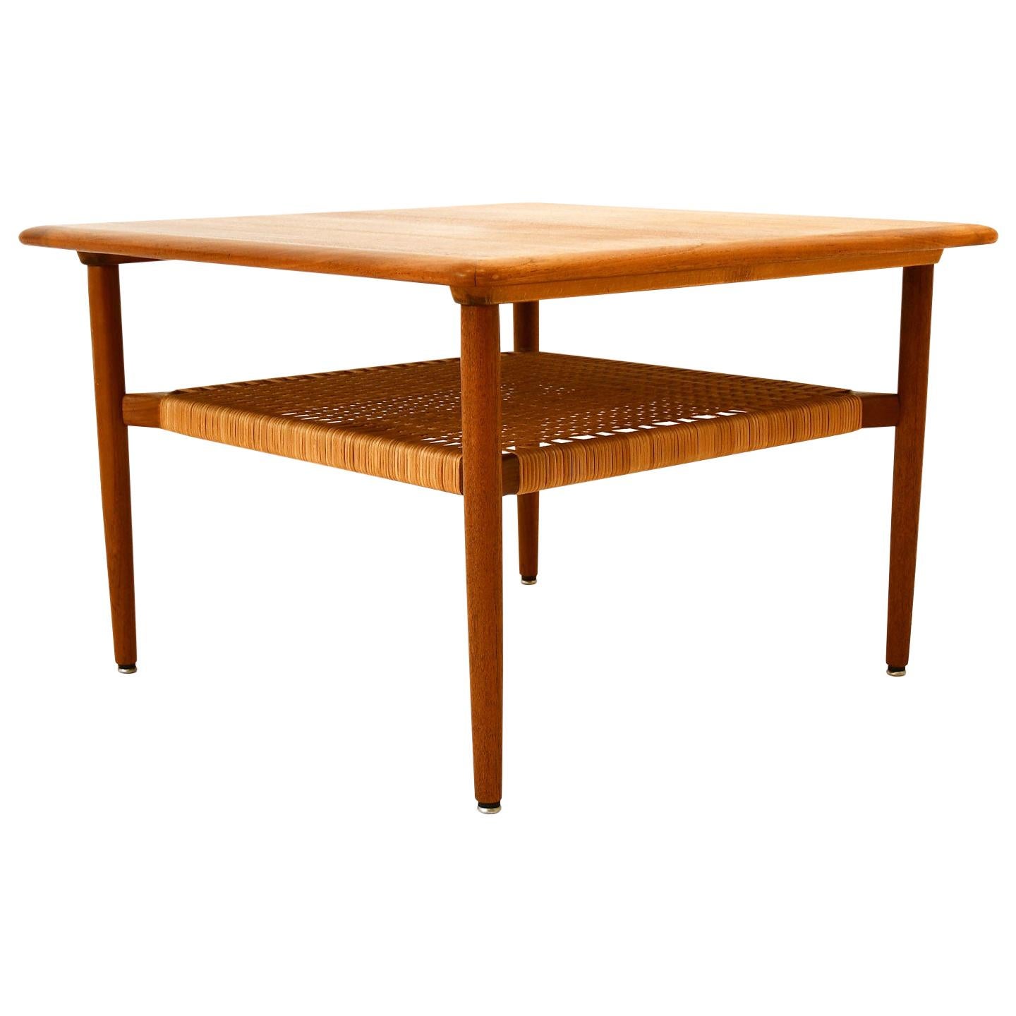 Danish Modern Solid Teak Coffee Table Designed by Grete Jalk For Sale