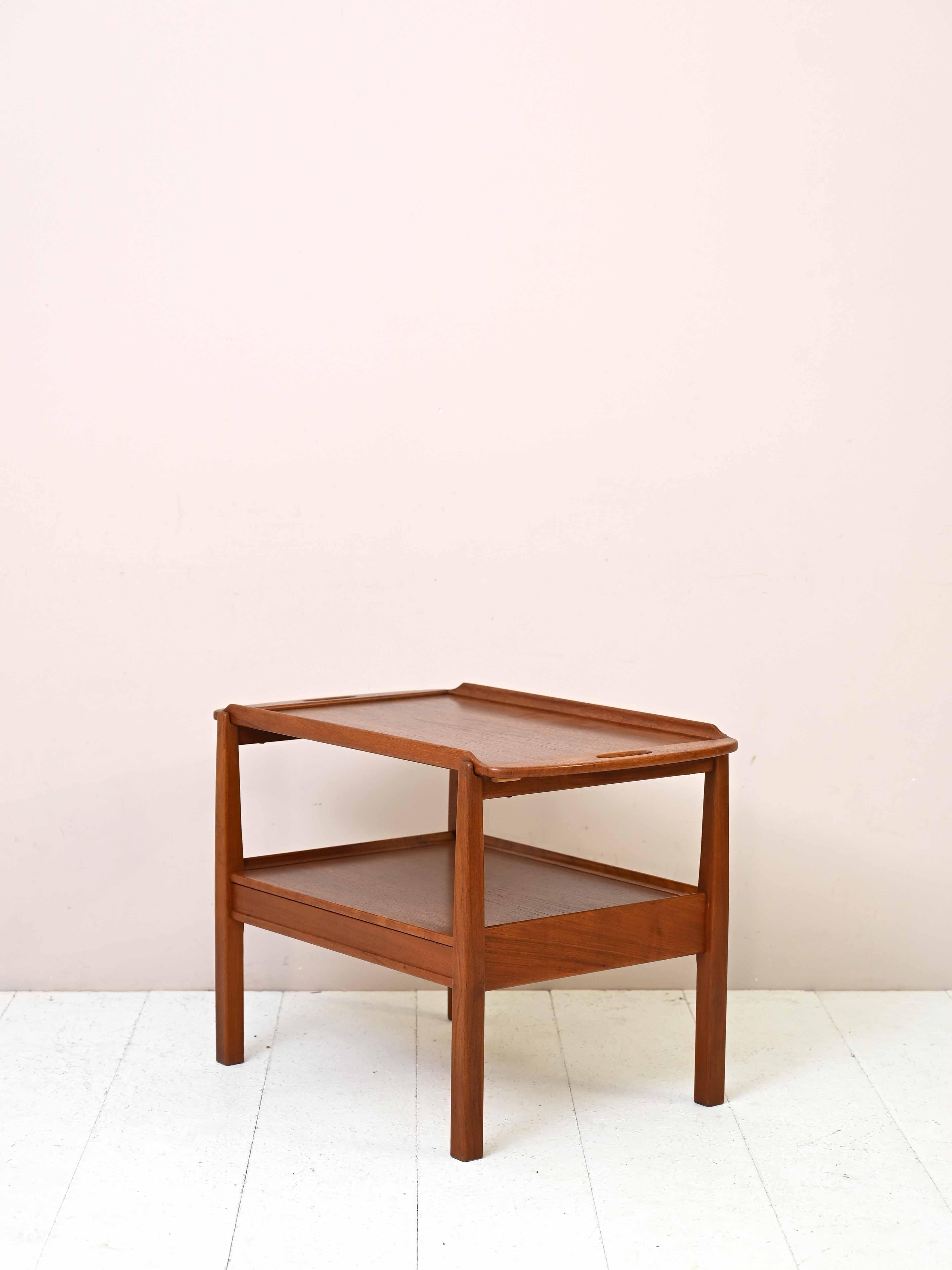 Mid-20th Century Scandinavian Coffee Table with Tray