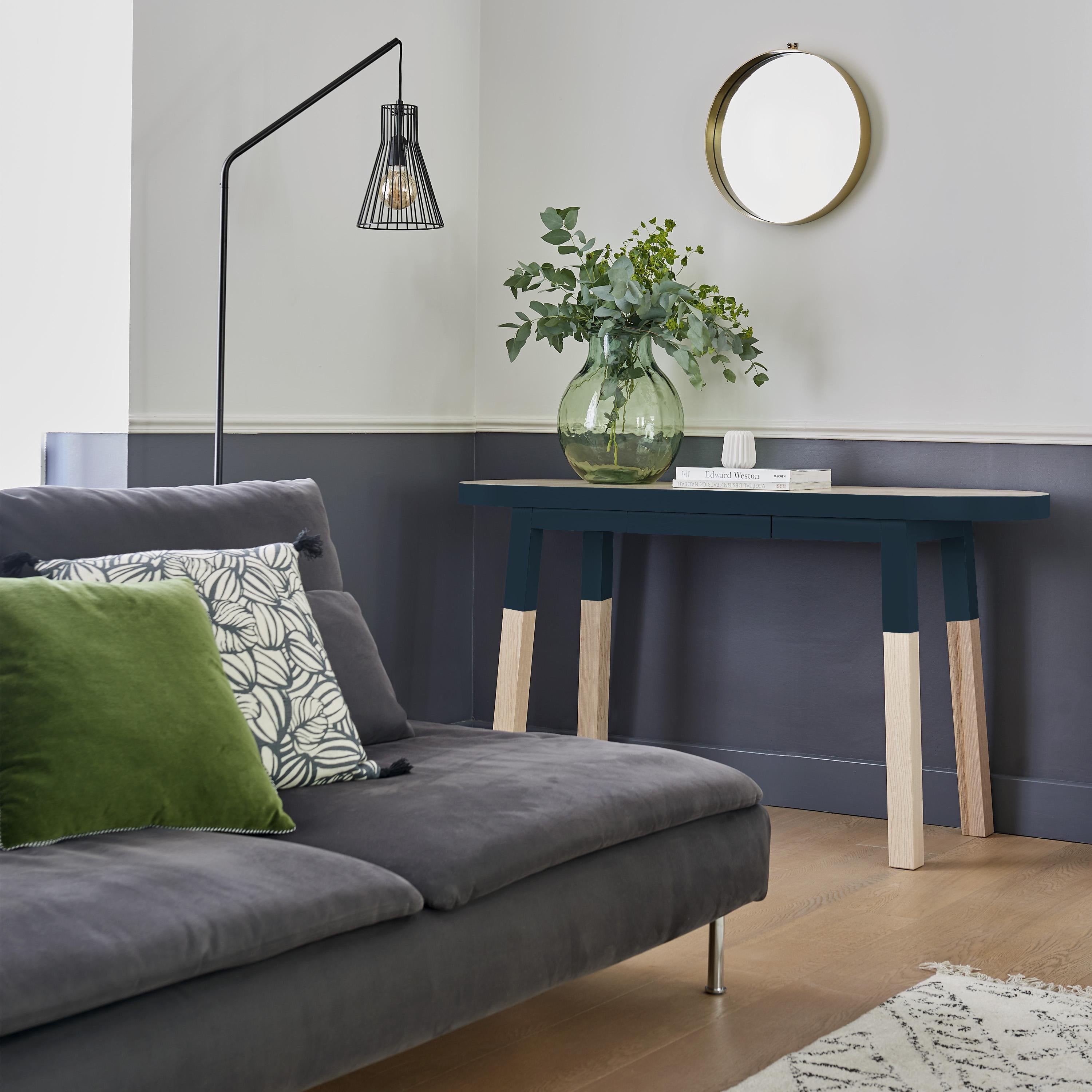 Contemporary French Design Oval Console Table (or desk) in Solid Wood by Eric Gizard, Paris For Sale