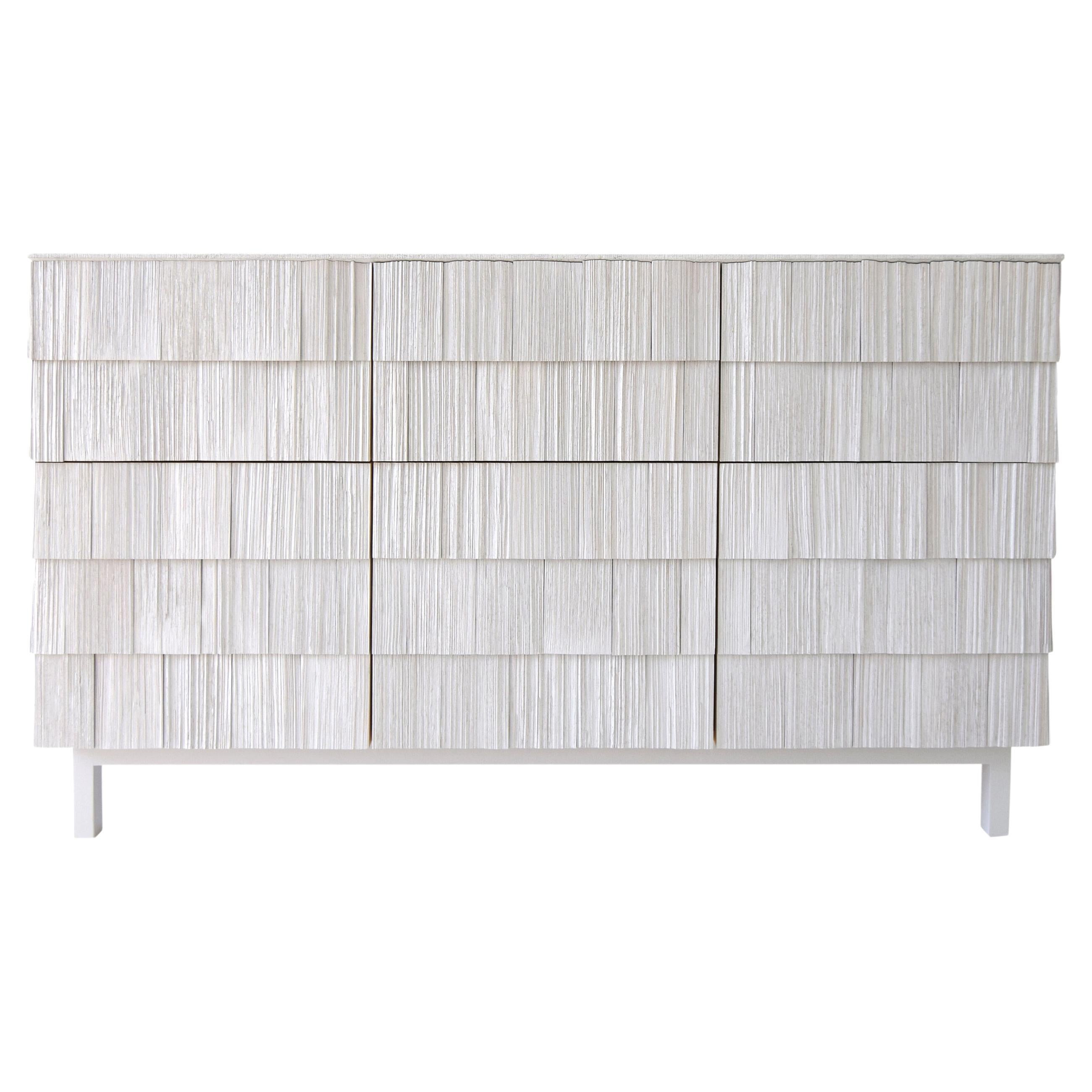 Scandinavian Credenza, pine wood, Shingles, Limestone, contemporary