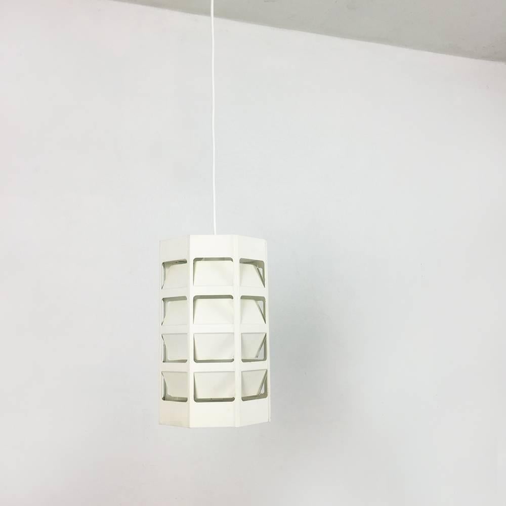 Scandinavian Cubic White Metal Hanging Lamp 