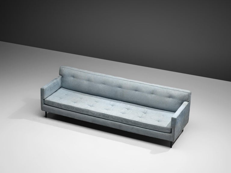 Edward Wormley for Dunbar Sofa in Light Blue Upholstery  In Good Condition For Sale In Waalwijk, NL
