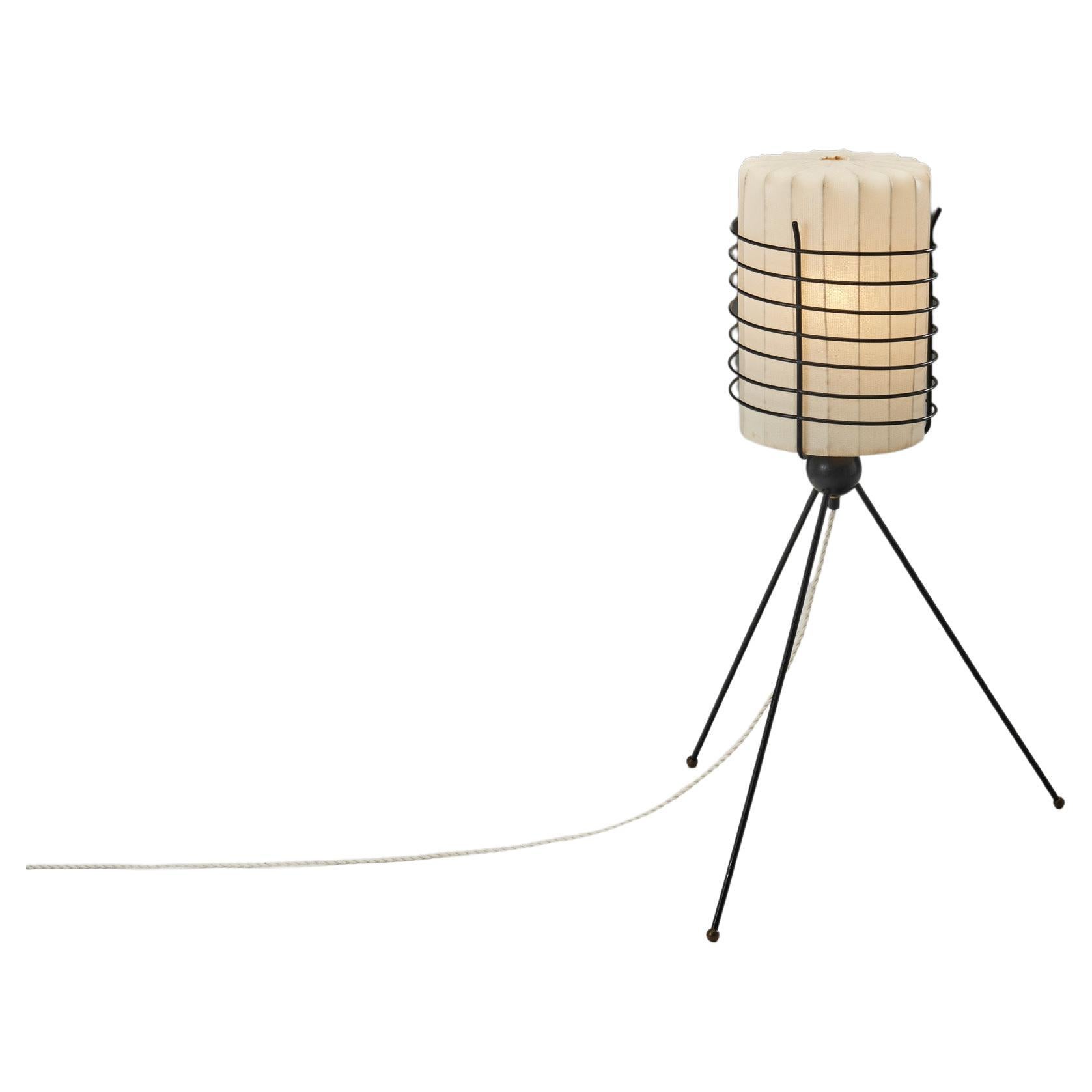 Scandinavian Cylindrical Tripod Floor Lamp, Scandinavia 1950s For Sale