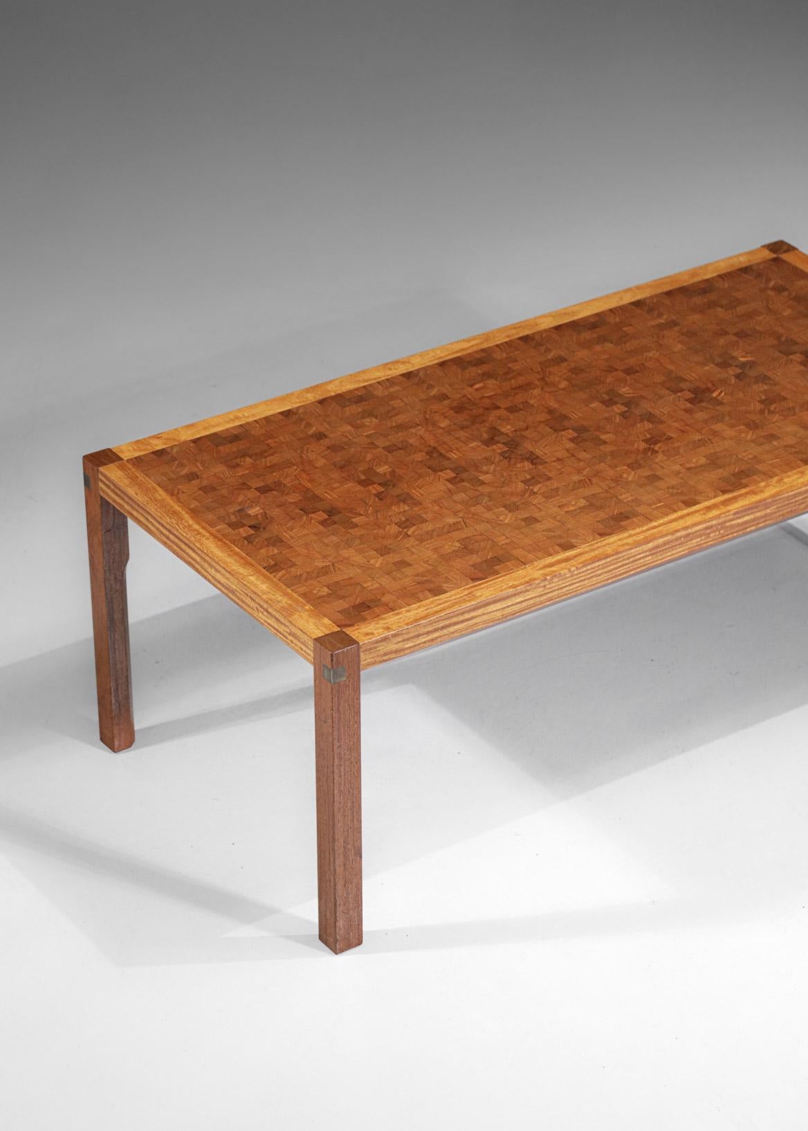 Scandinavian Danish Coffee Table by Rolf Middelboe for Tranekaer in Solid Wood For Sale 1