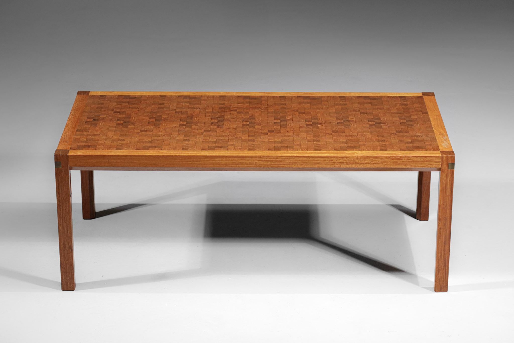 Scandinavian Danish Coffee Table by Rolf Middelboe for Tranekaer in Solid Wood For Sale 2