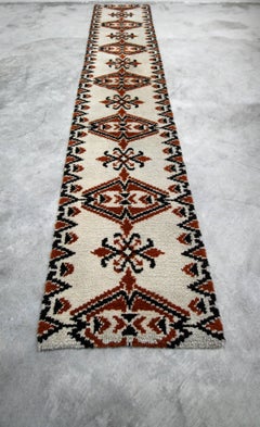 Scandinavian Danish Midcentury Rya Runner Rug